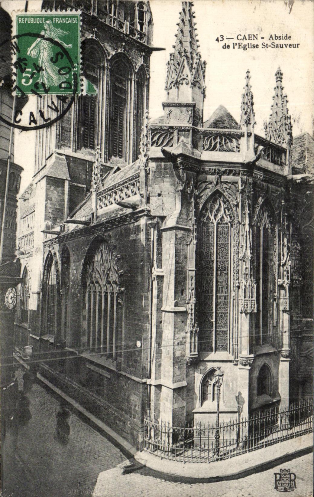 CPA Caen Apse of I' Eglise St Saver