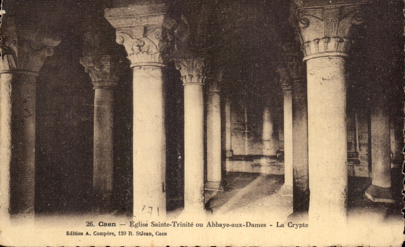 CPA Caen Church St Etienne Trinity or Abbey with the Ladies the Crypt