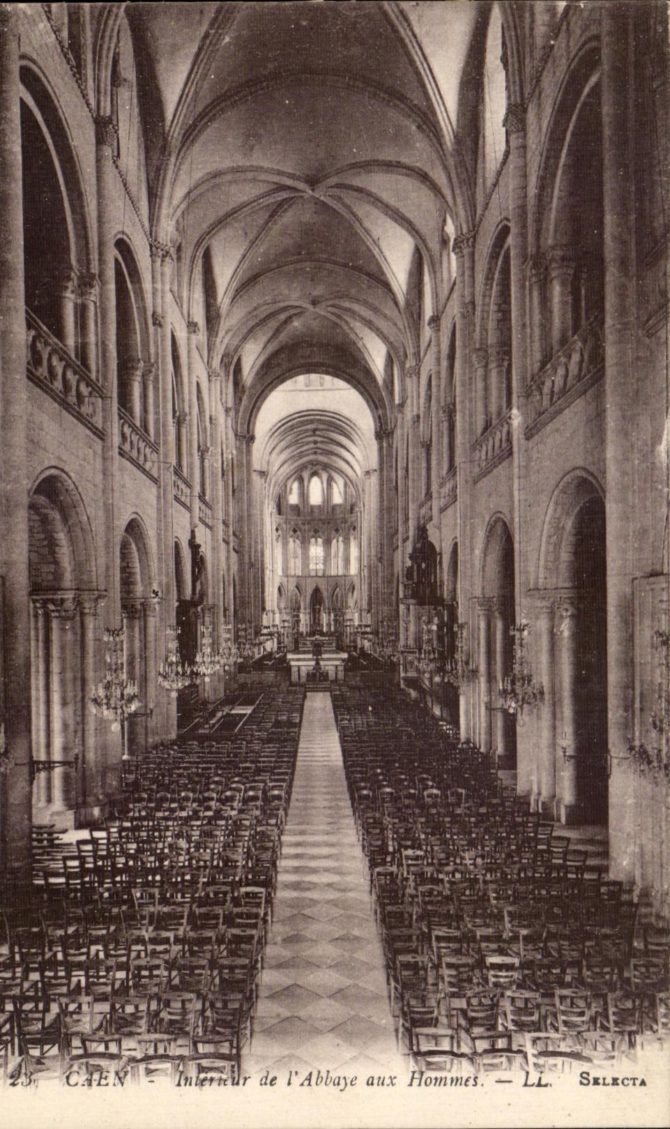 CPA Interior Caen of the Abbey to the Men