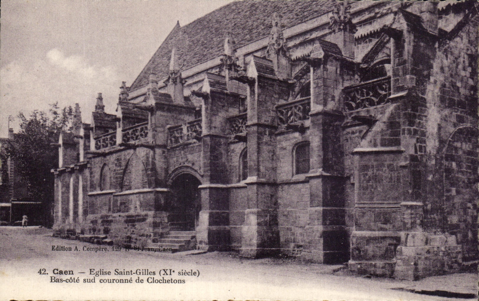 CPA Caen Eglise Saint Gilles Bas dimensions southern Couronne of Pinnacles