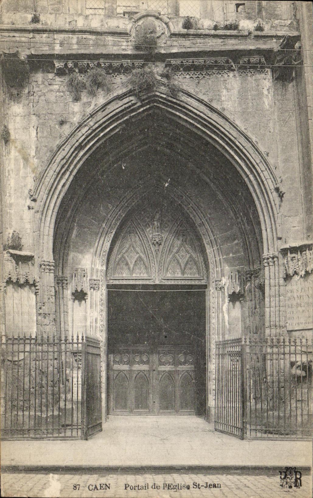 CPA Caen Gate of the Church St Jean