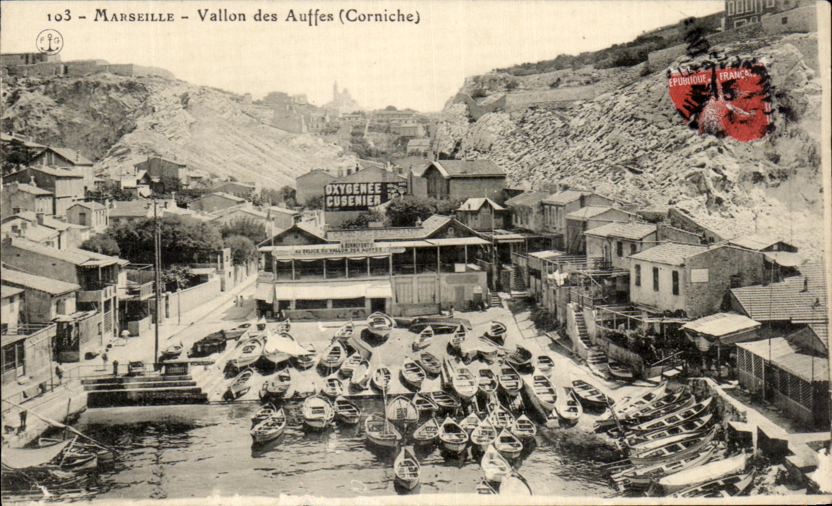 CPA Marseille Vallon Des Auffes Corniche 