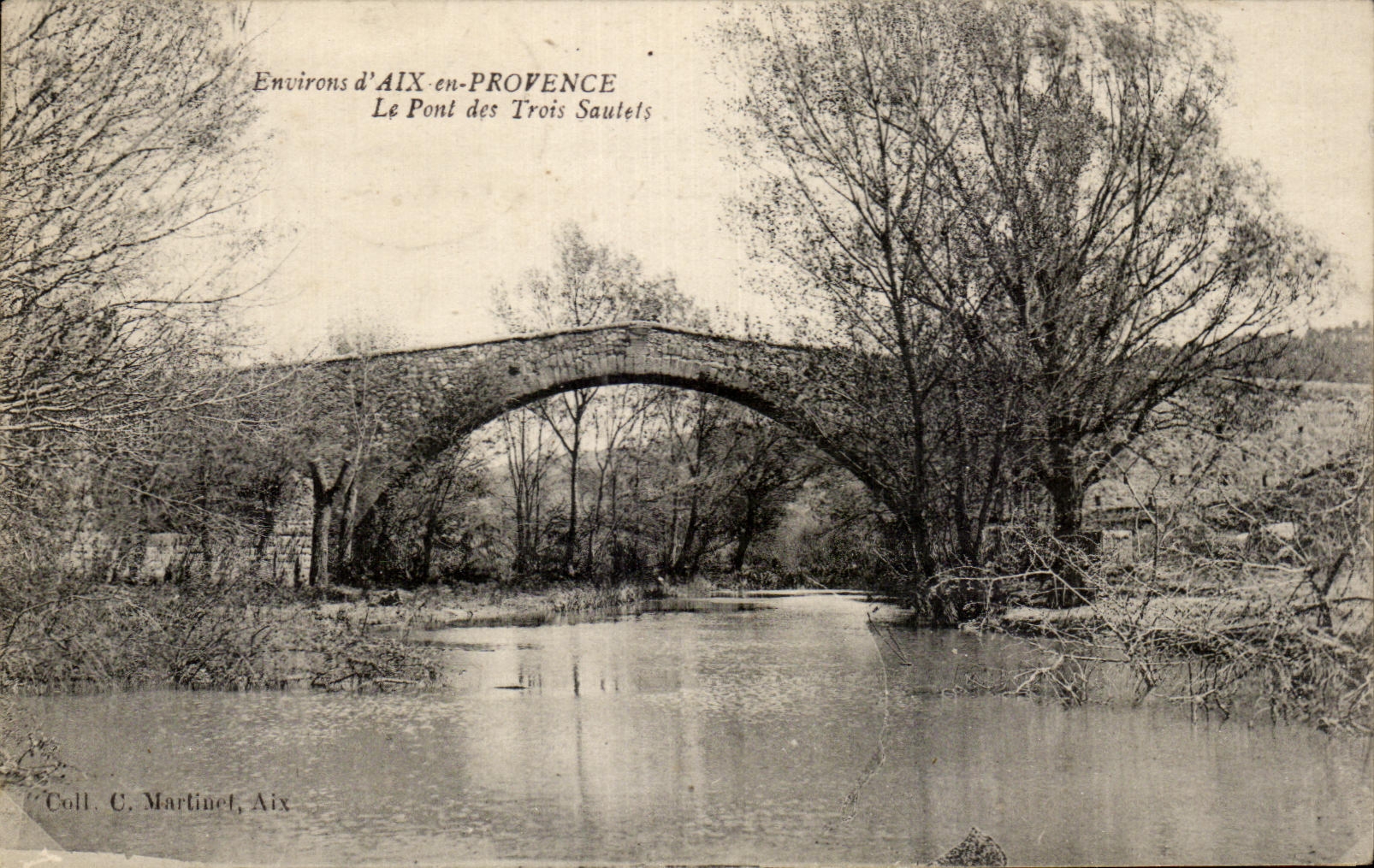 CPA Environs d'Ax En Provence Le Pont Des Trois Sautets