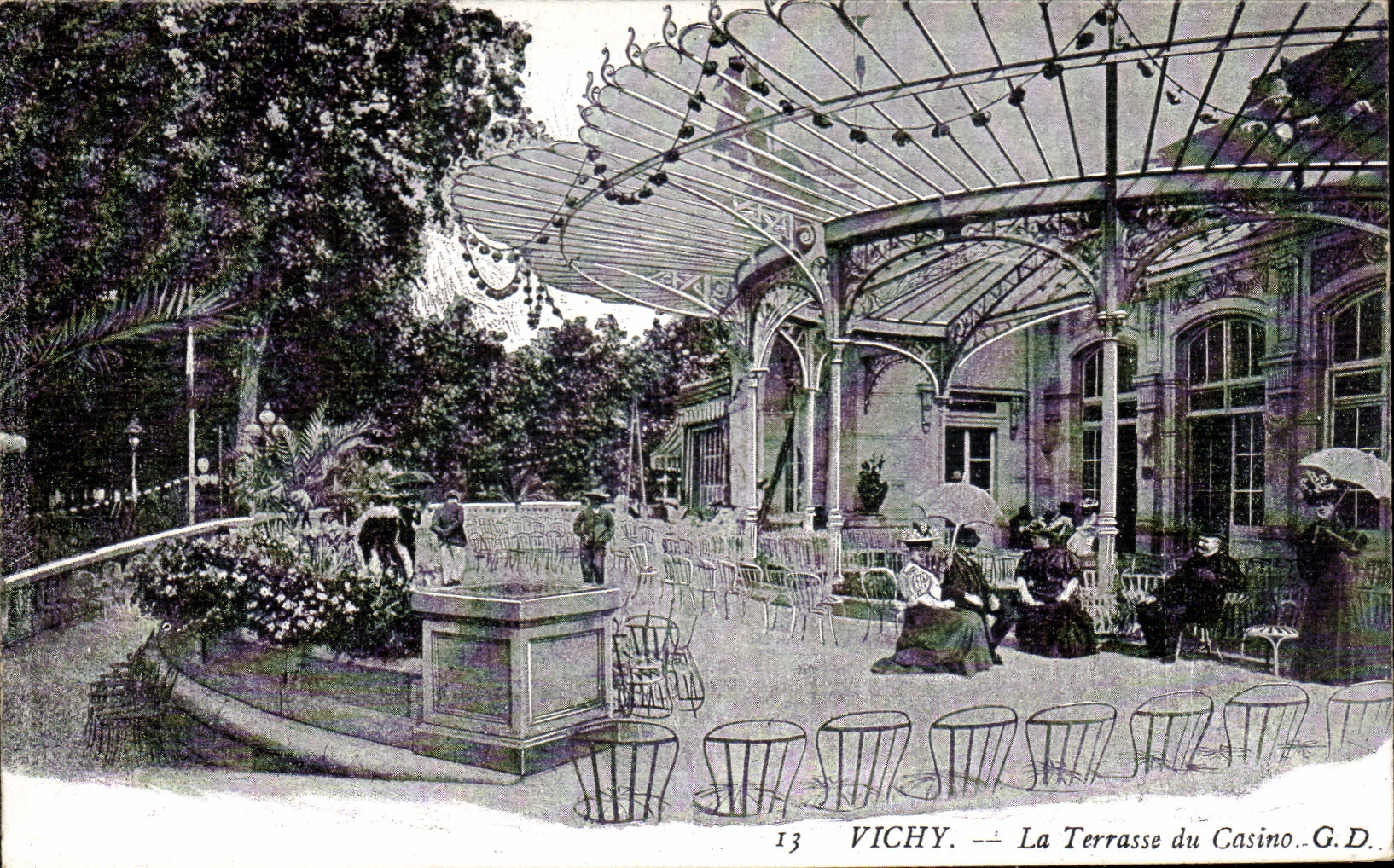 CPA Vichy La Terrasse Du Casino