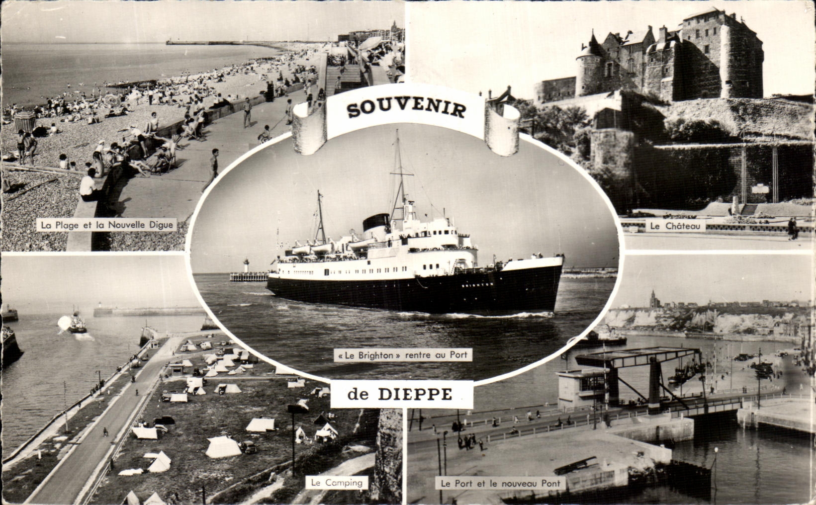 CPA Souvenir De Dieppe Boat