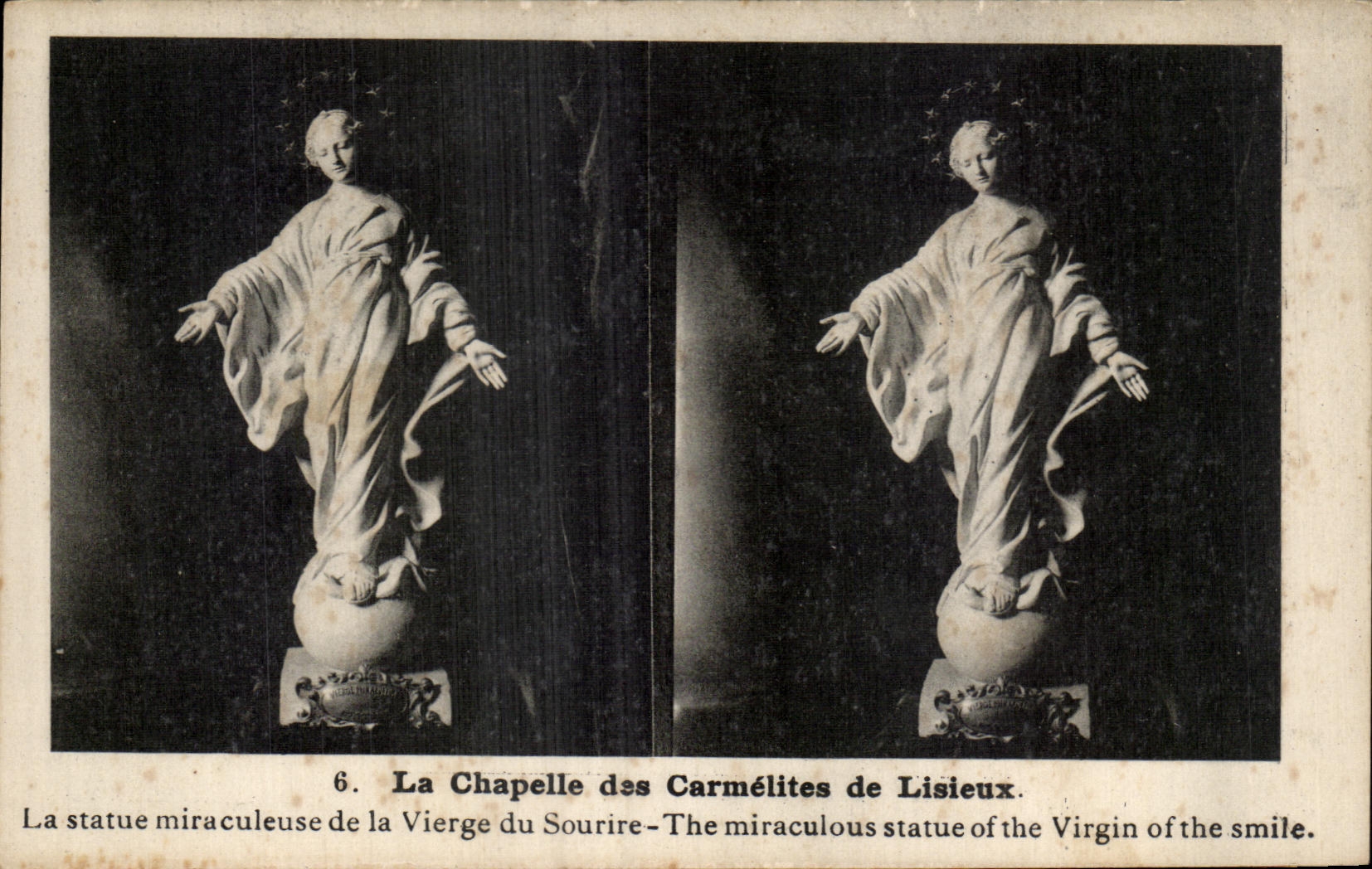 CPA La Chapelle Of the Carmelite nuns of Lisieux the Statue Miraculous one Of the Virgin Of the Smile