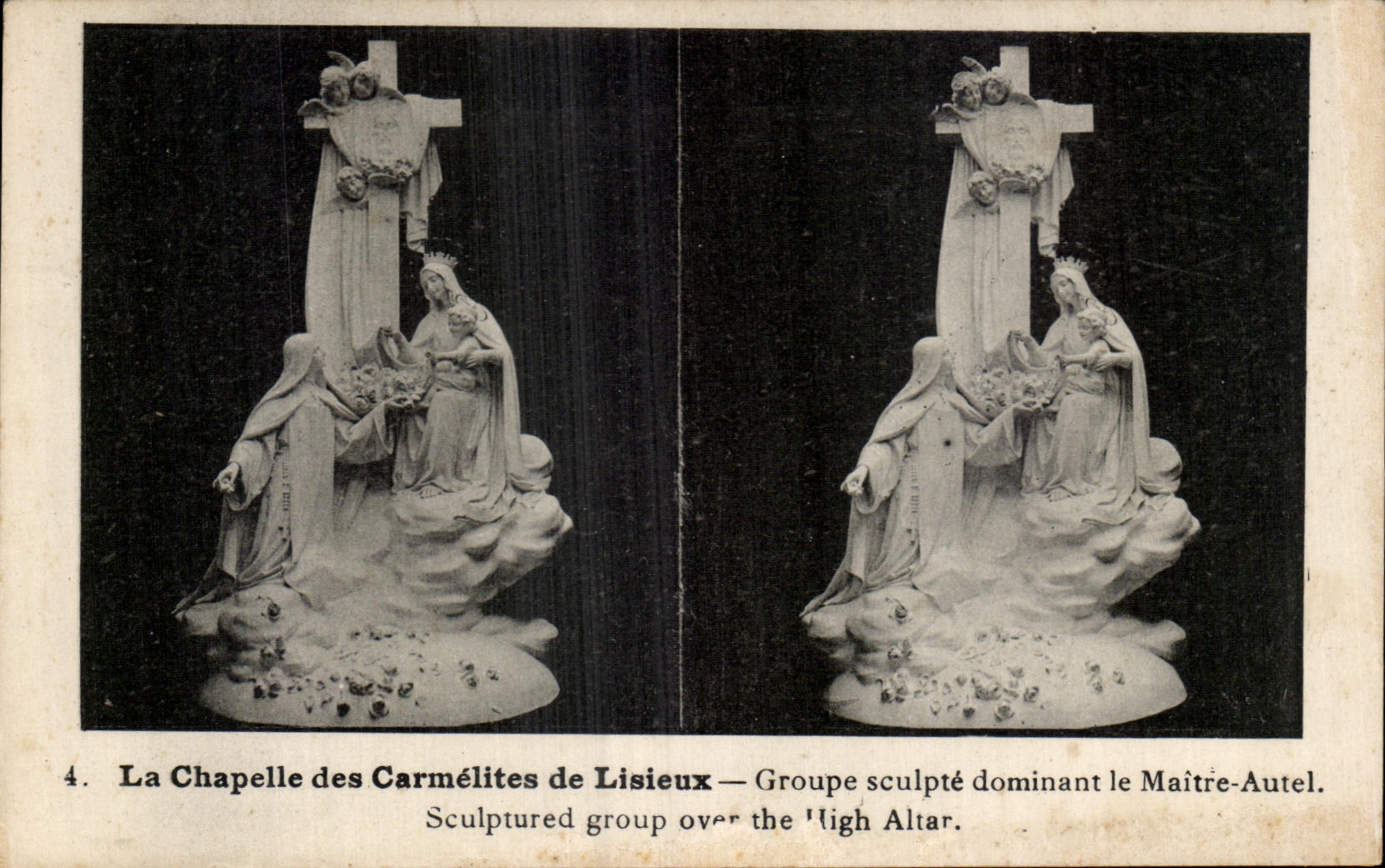 CPA La Chapelle Of the Carmelite nuns of Lisieux Goupe Scuplte dominating the Master