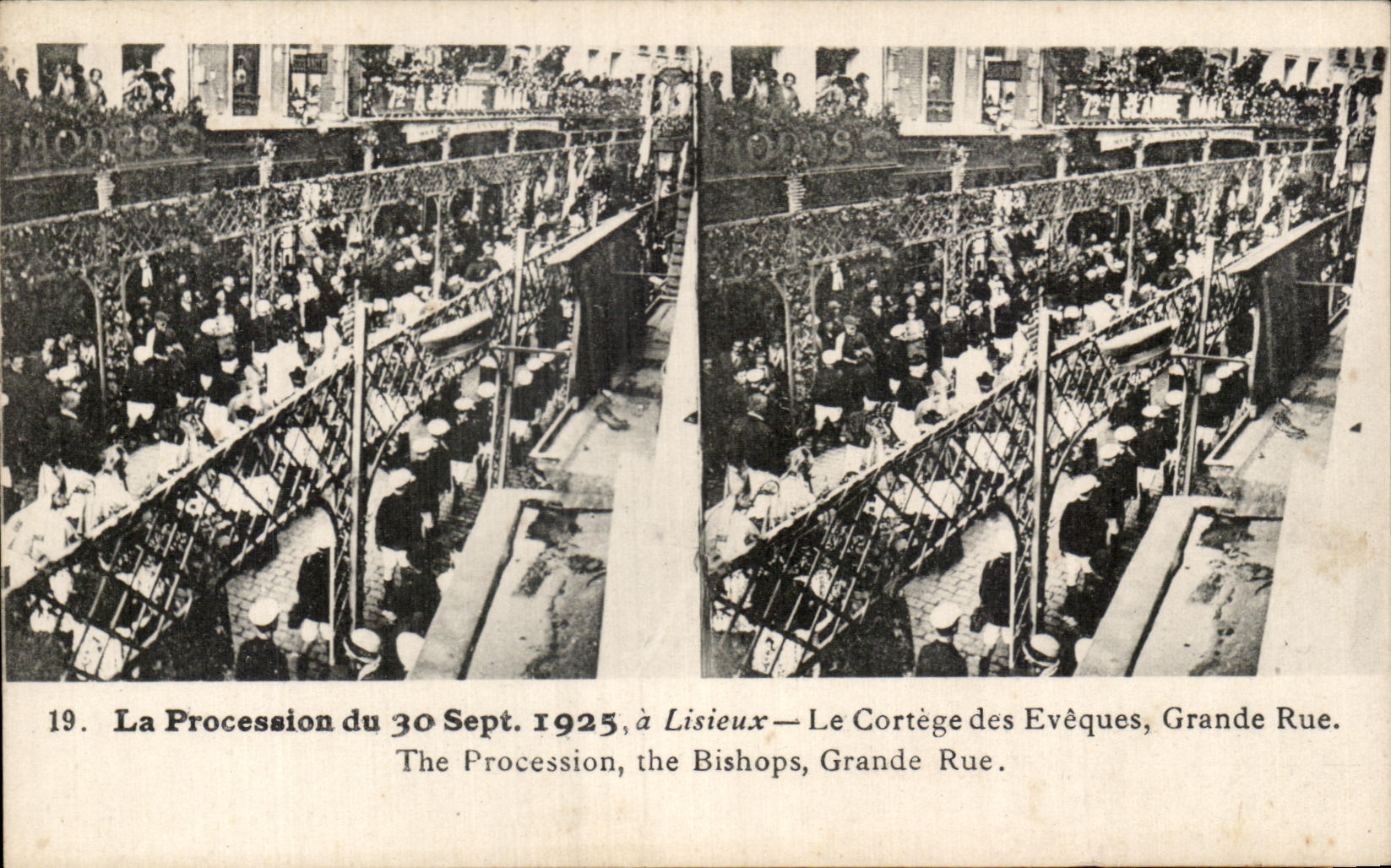 CPA the Procession Of has Lisieux the Procession Of the Bishops September 1925
