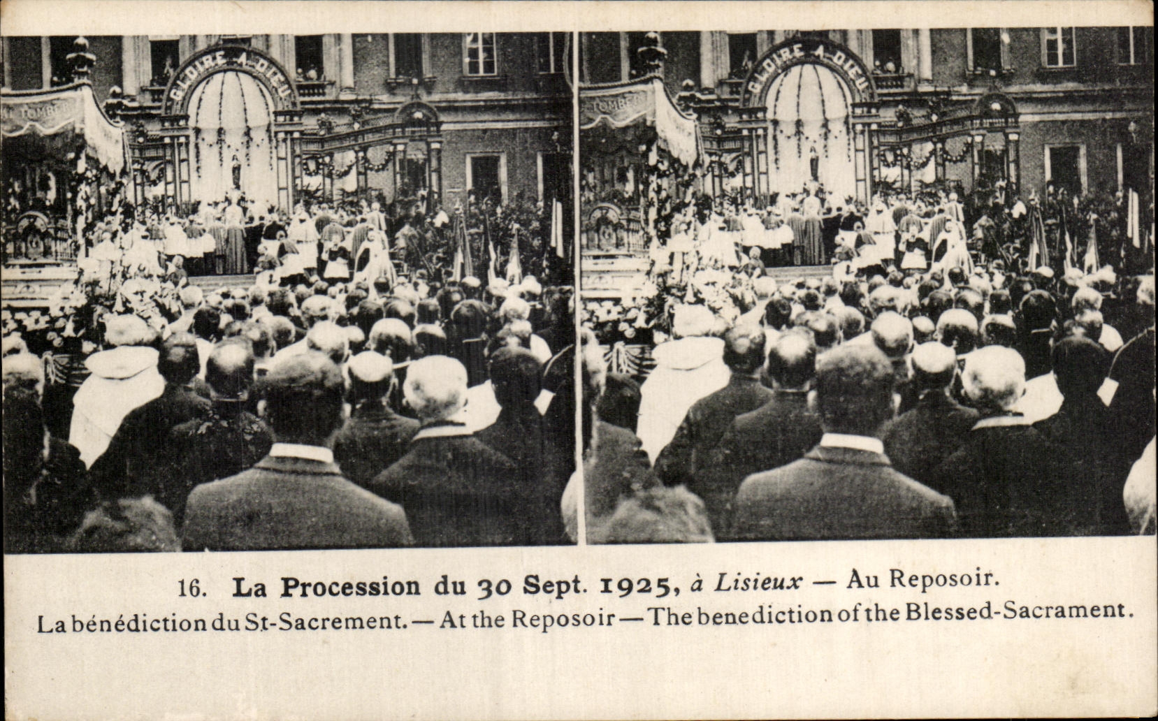 CPA the Procession Of has Lisieux To the Resting place the Blessing September 1925