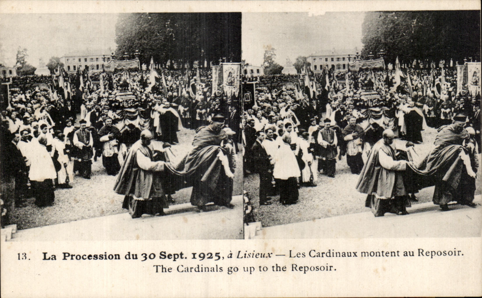 CPA the Procession Of has Lisieux the Cardinals Go up To the Resting place September 1925