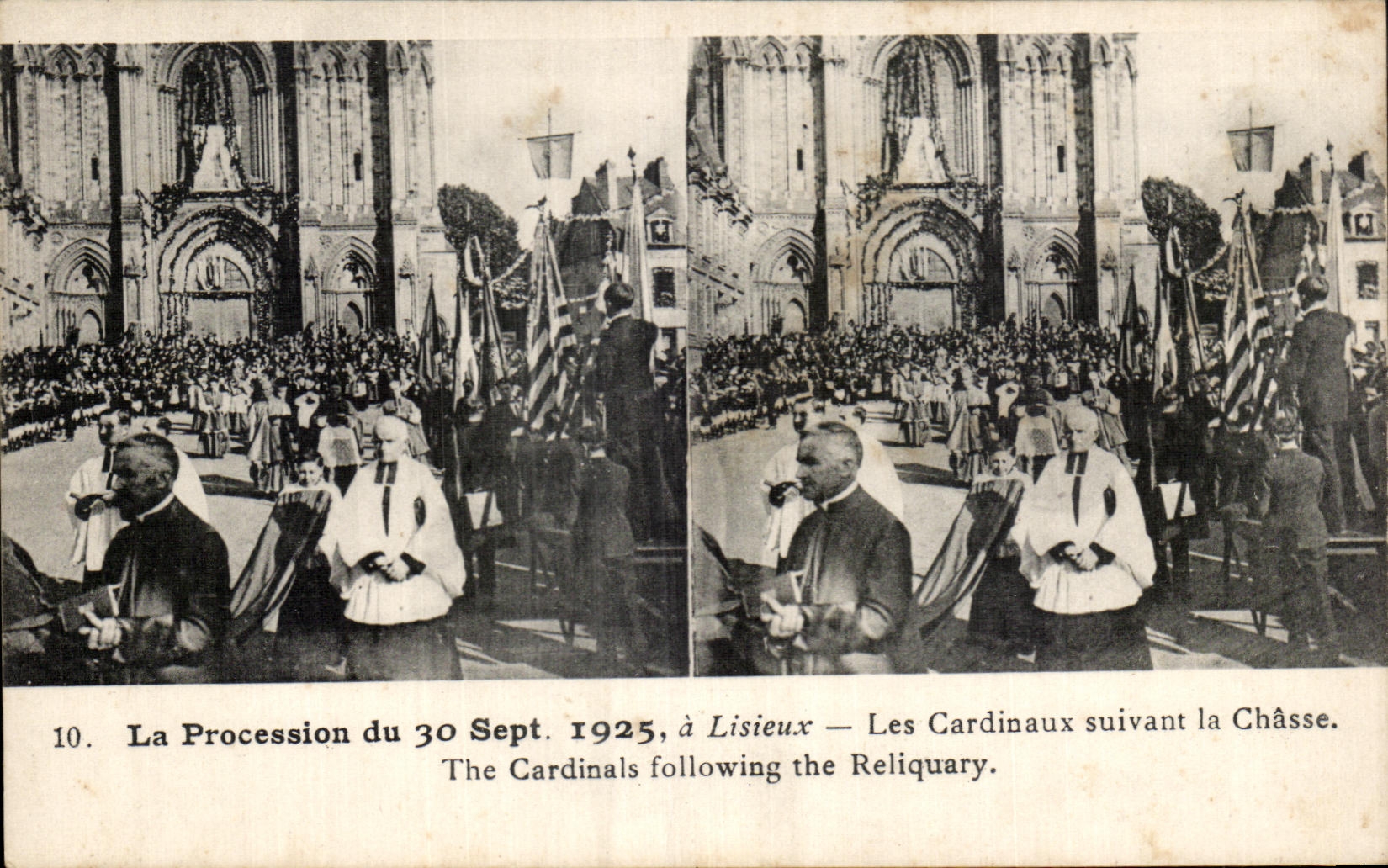 CPA the Procession of Lisieux Cardinals According to Hunting September 30th 1925