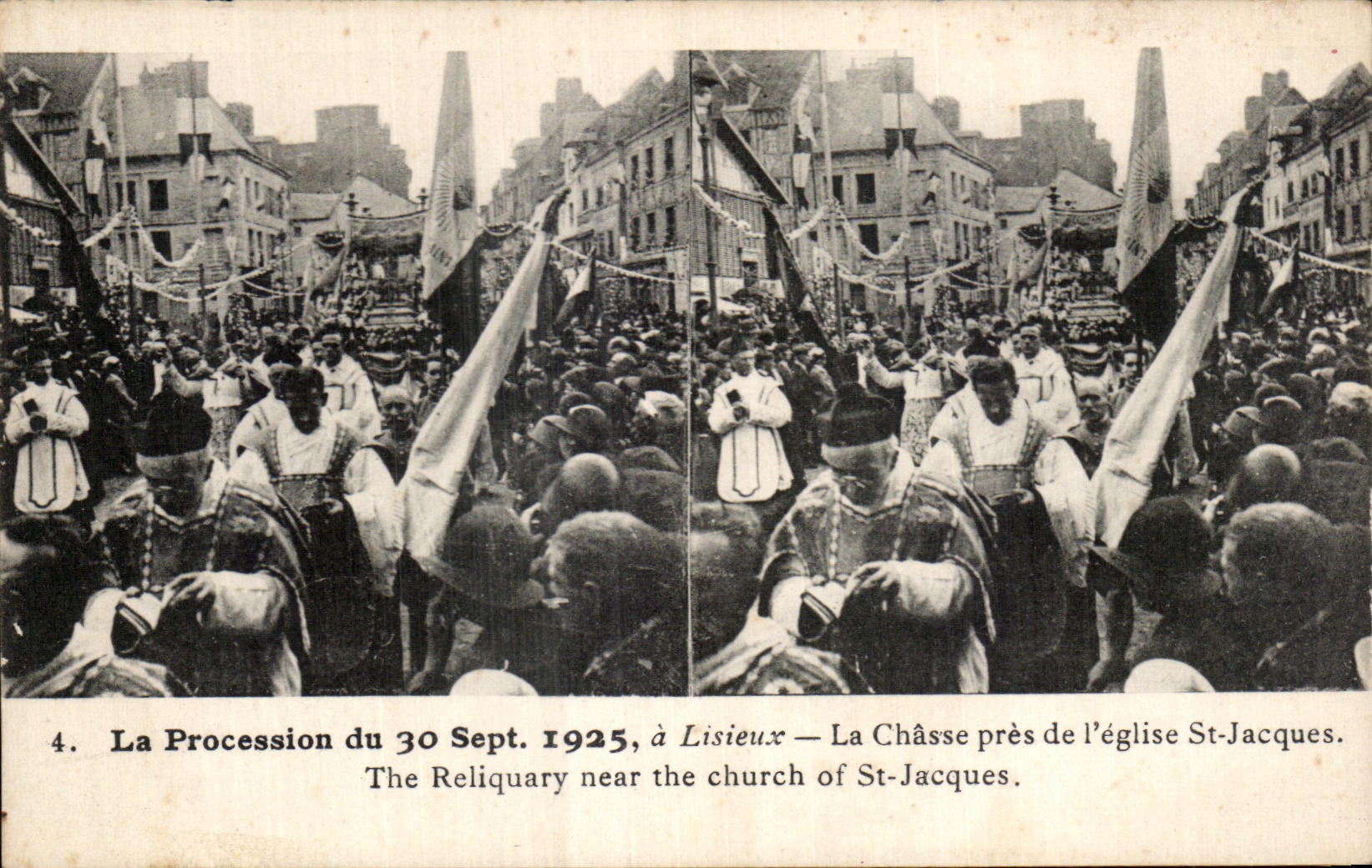 CPA the Procession of Lisieux Hunting close to the church St Jacques September 30th 1925