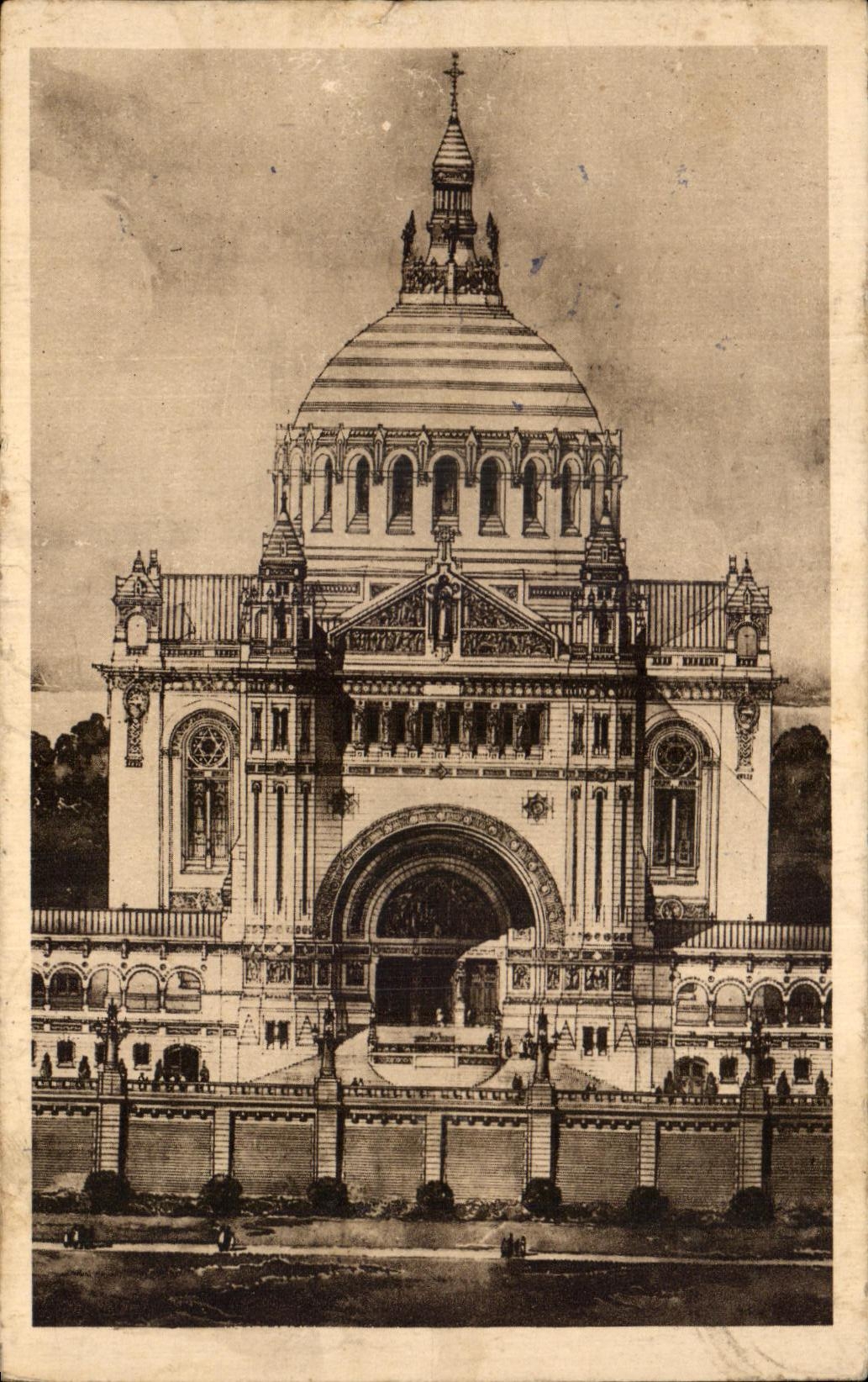 CPA the Basilica of Lisieux Frontage and Dome