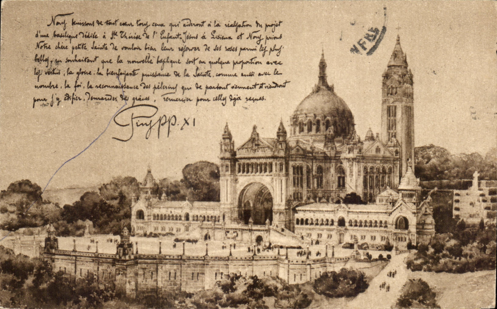 CPA Projet of Basillque de Sainte Therese of the Jesus Child has Lisieux