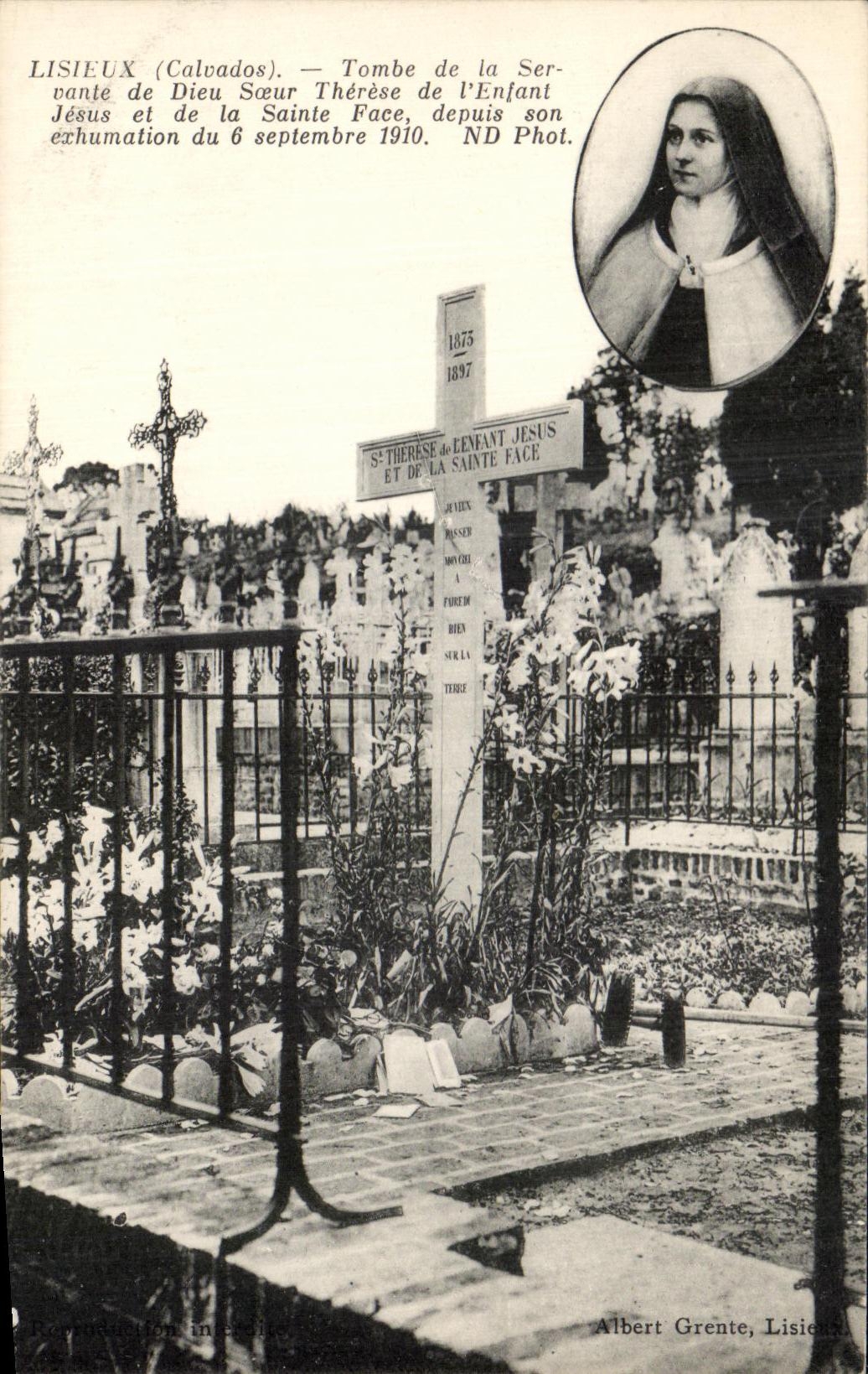 CPA Lisieux Fall from the Maidservant of God Therese Sister of the Jesus Child and Sainte Face