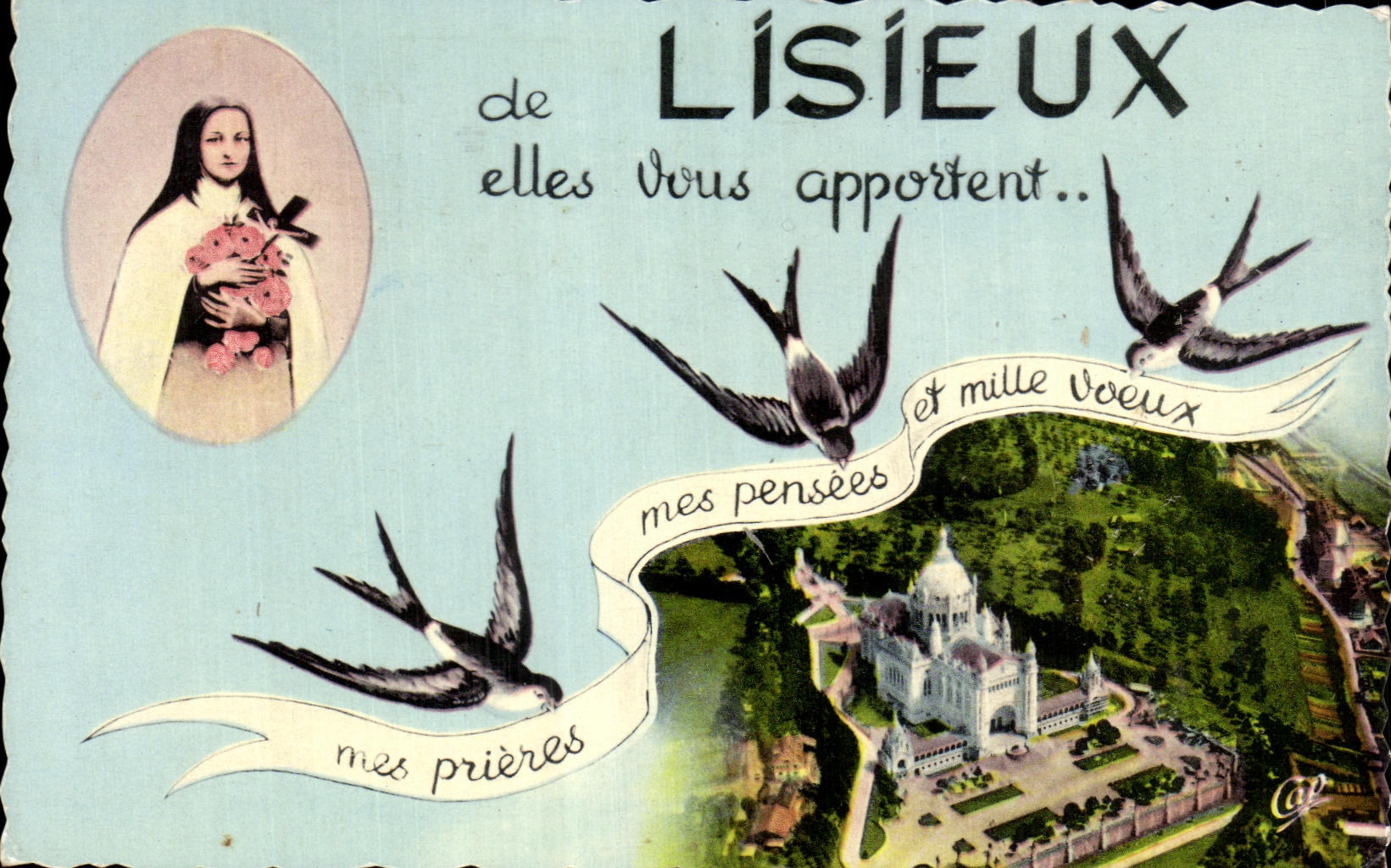 CPA Lisieux Swallows Bernadette