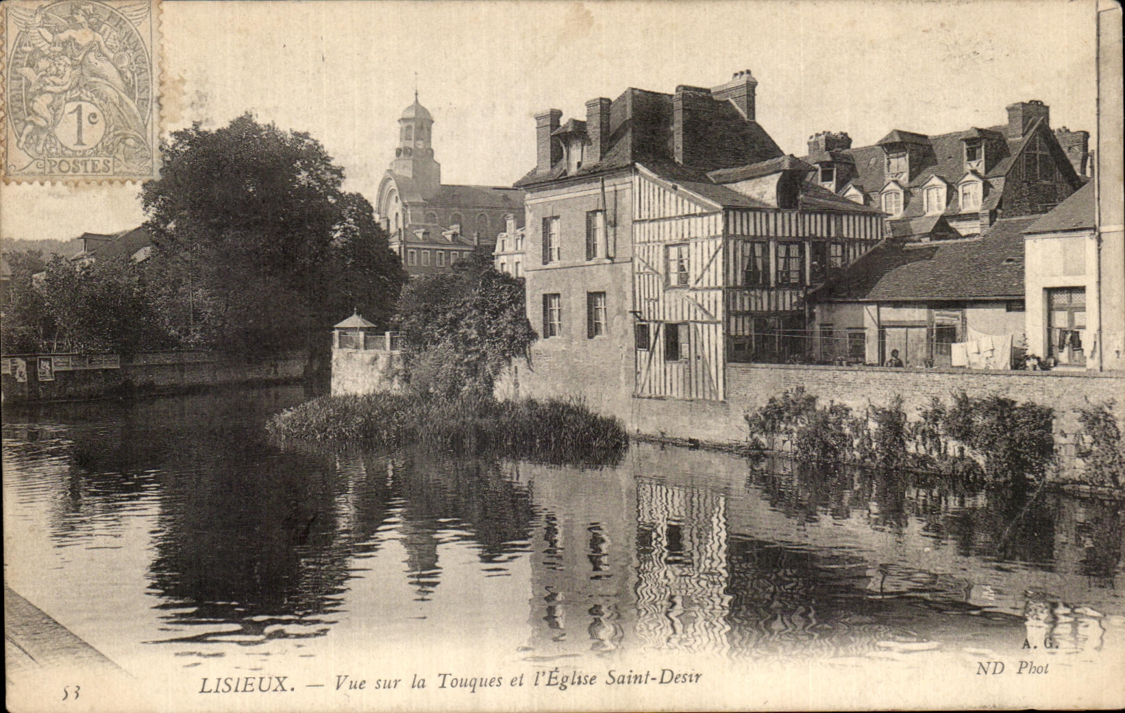 CPA Lisieux Seen on the Drums and the Church Saint Desire