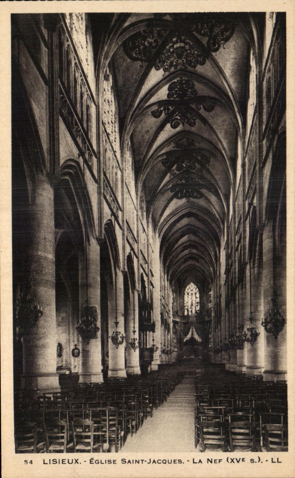 CPA Lisieux Church Saint Jacques the Nave