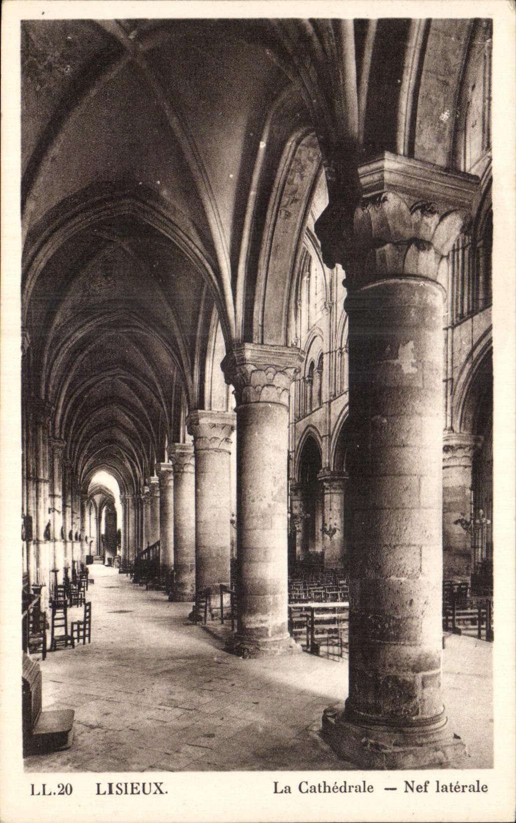 CPA Lisieux the Cathedral Side aisle