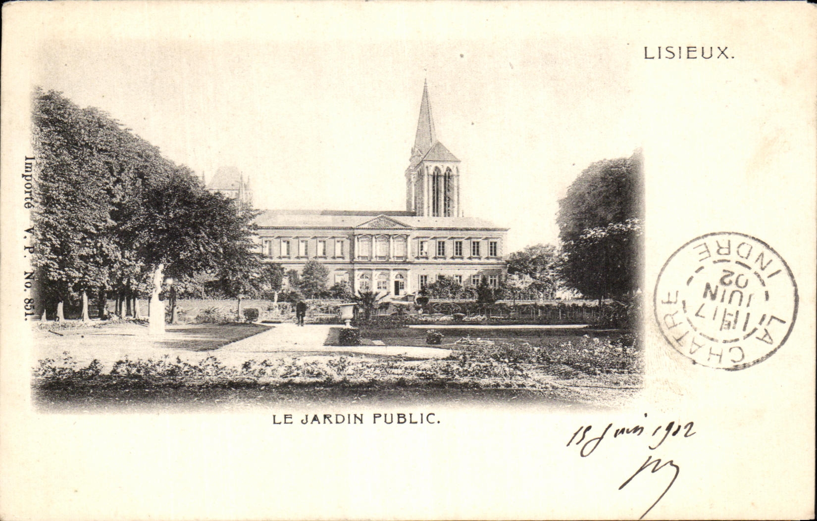 CPA Lisieux the Public garden