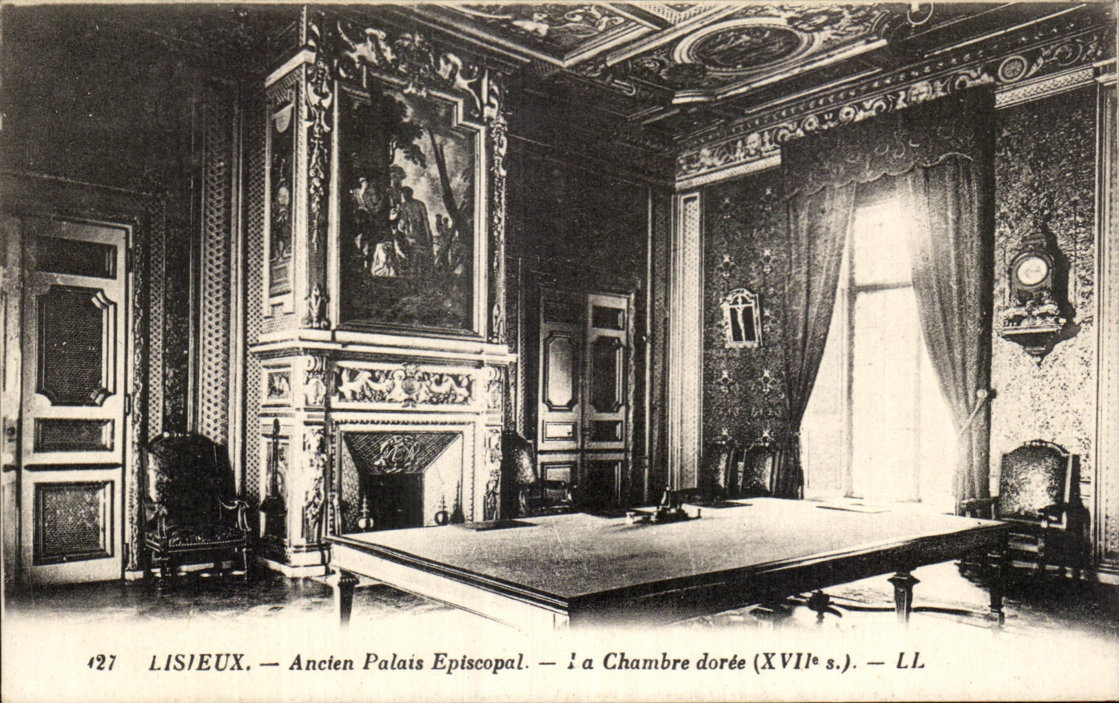 CPA Lisieux Old Episcopal Palate the Room golden