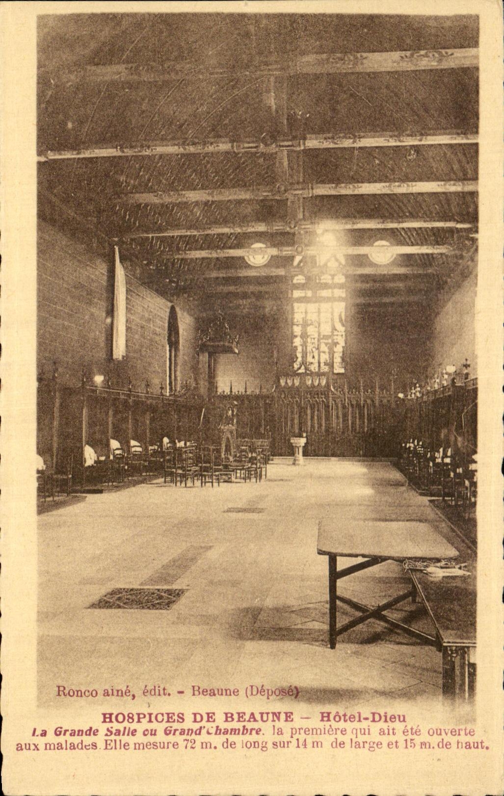 CPA Hospices De Beaune Hotel Dieu La Grande Salle ou Grand Chambre la