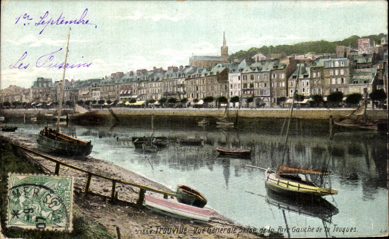 CPA Trouville View Taken of left bank of the Drums