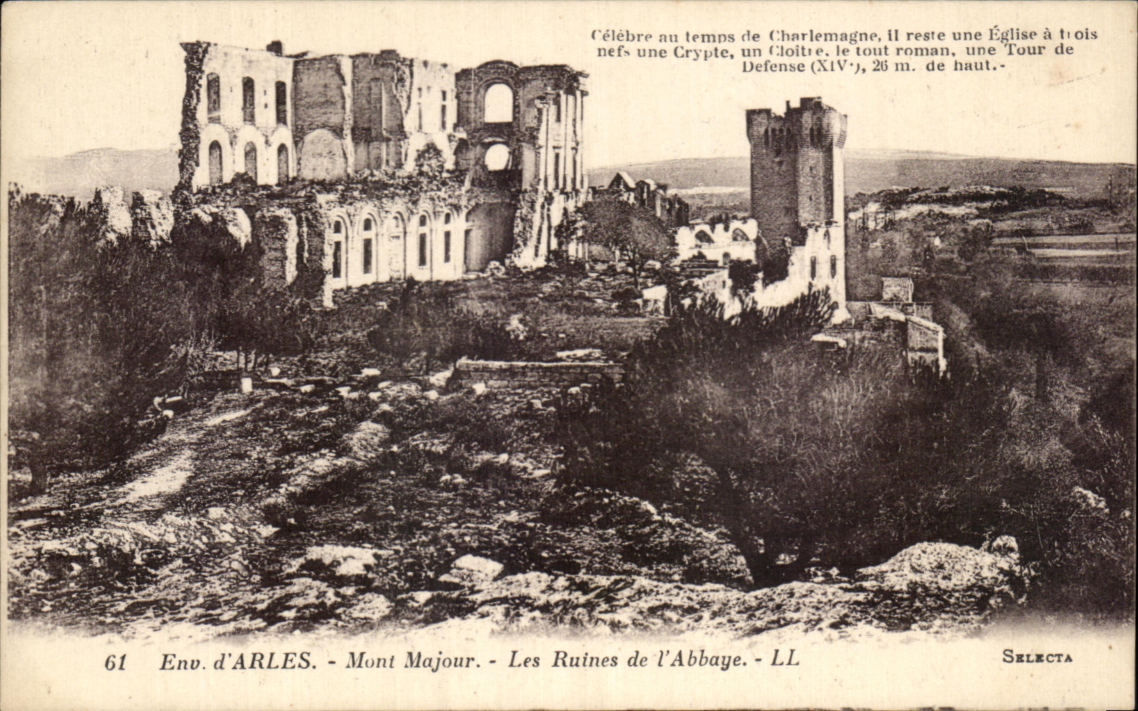 CPA Env d'Arles Mont Majour Les Ruines de l'Abbaye