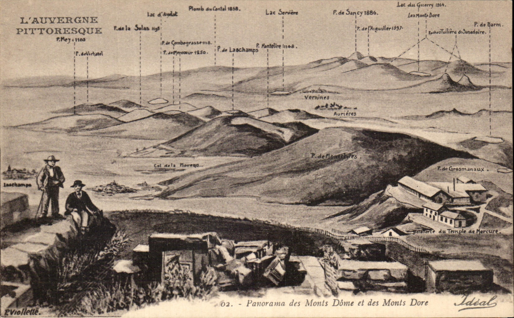 CPA Panorama of the Mounts Dome and the Mounts Gilds