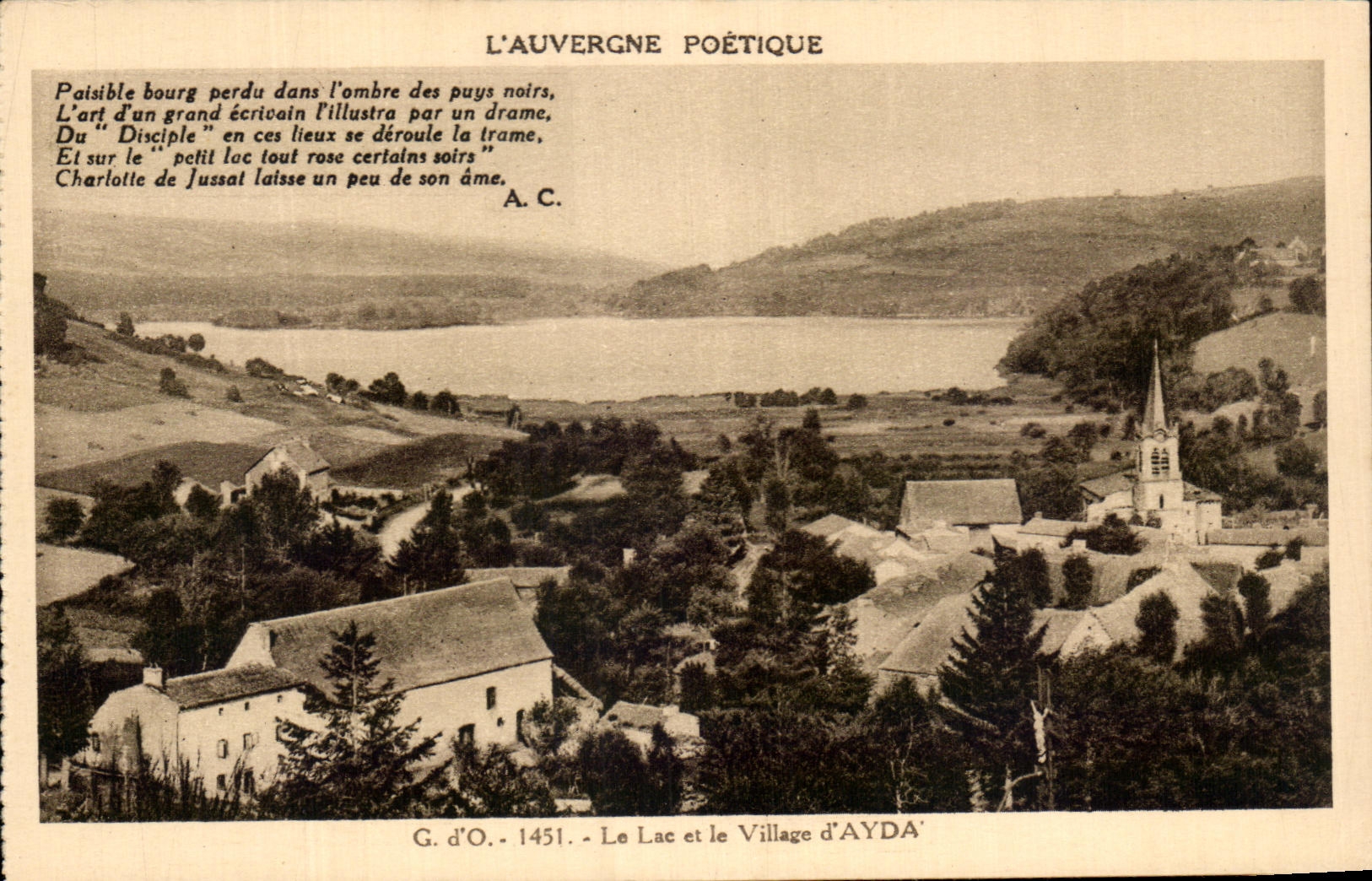 CPA the Lake and the Village of Ayda