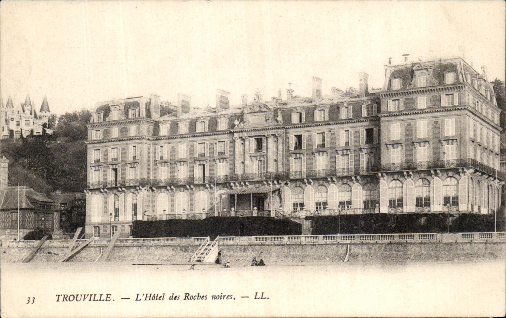 CPA Trouville the Hotel of Rocbes black