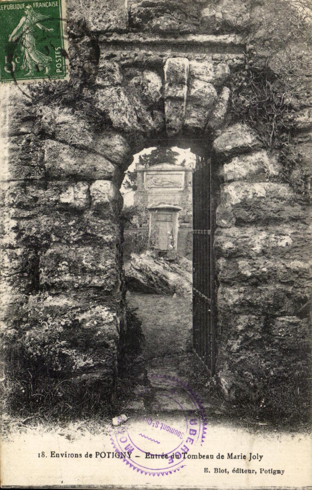 CPA Surroundings of Potigny Entrance Tomb of Marie Jolly