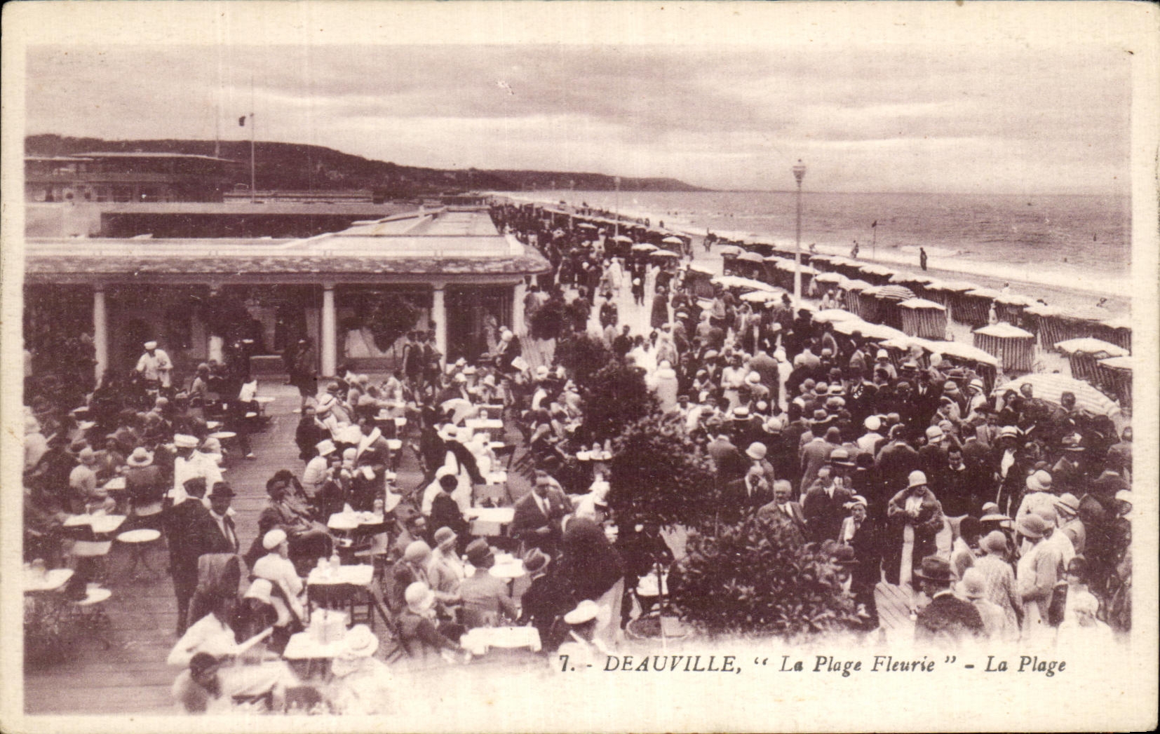 CPA Deauville the Flowered Beach the Beach