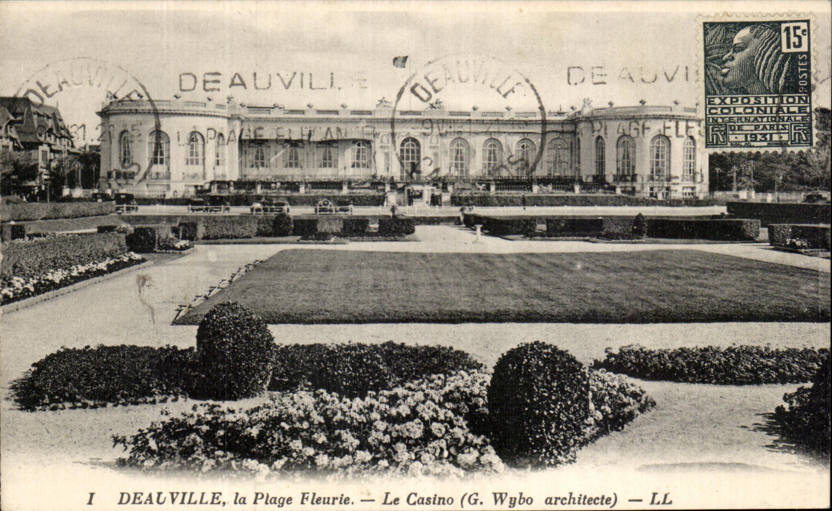 CPA Deauville la Plage Fleurie Le Casino