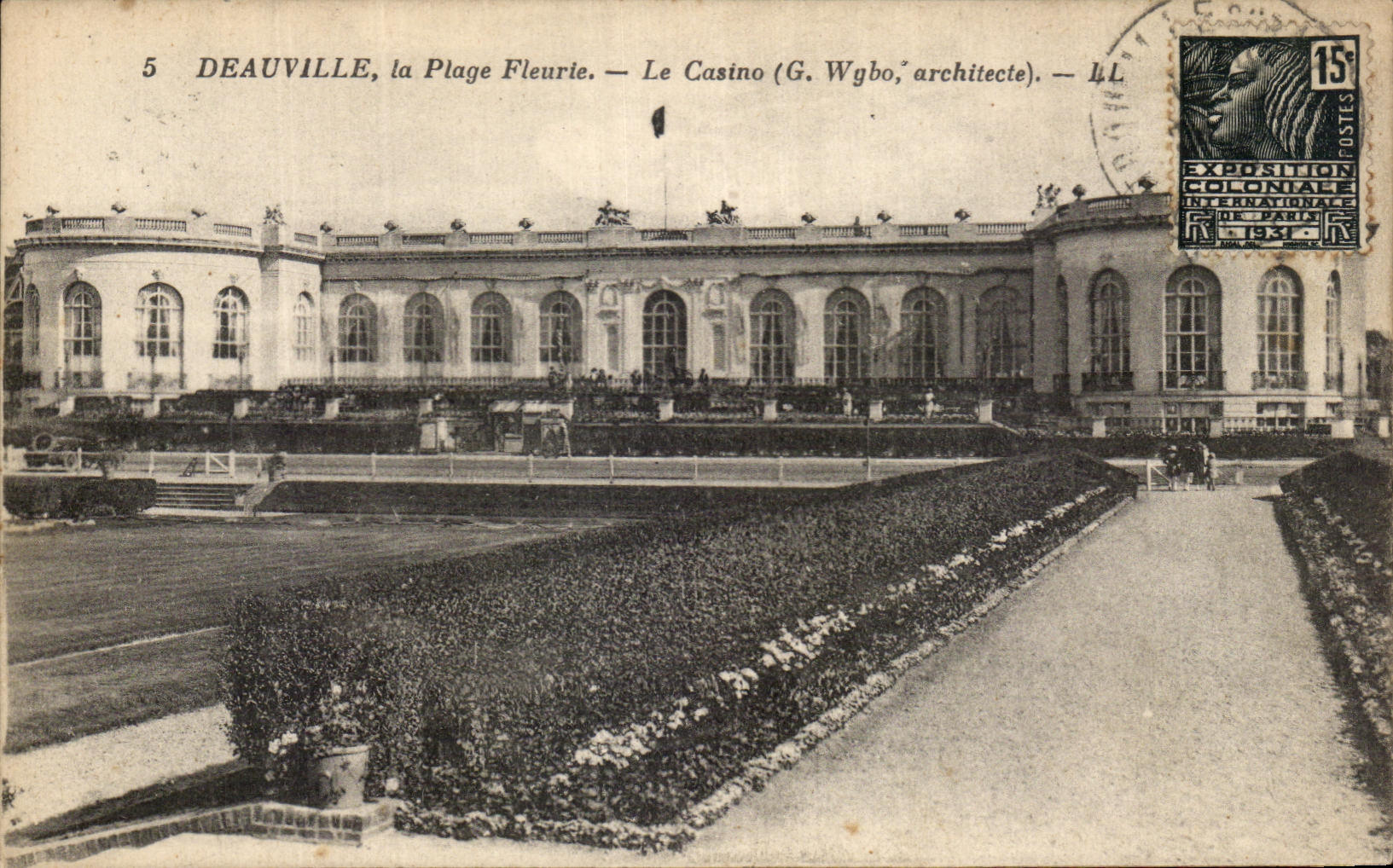 CPA Deauville the Flowered Beach the Casino