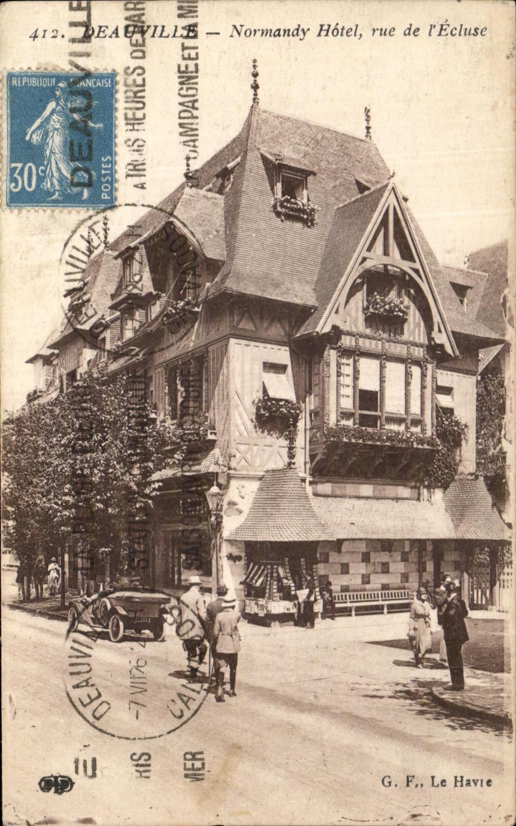 CPA Deauville Normandy Hotel rue de l'Ecluse