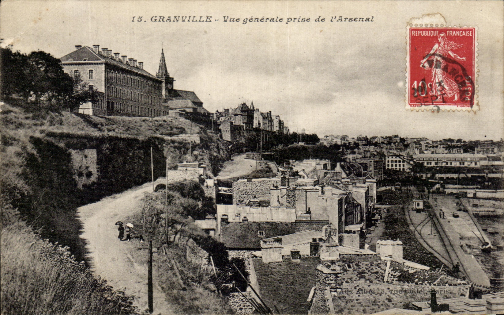 CPA Granville Vue generale prise de l'Arsenal