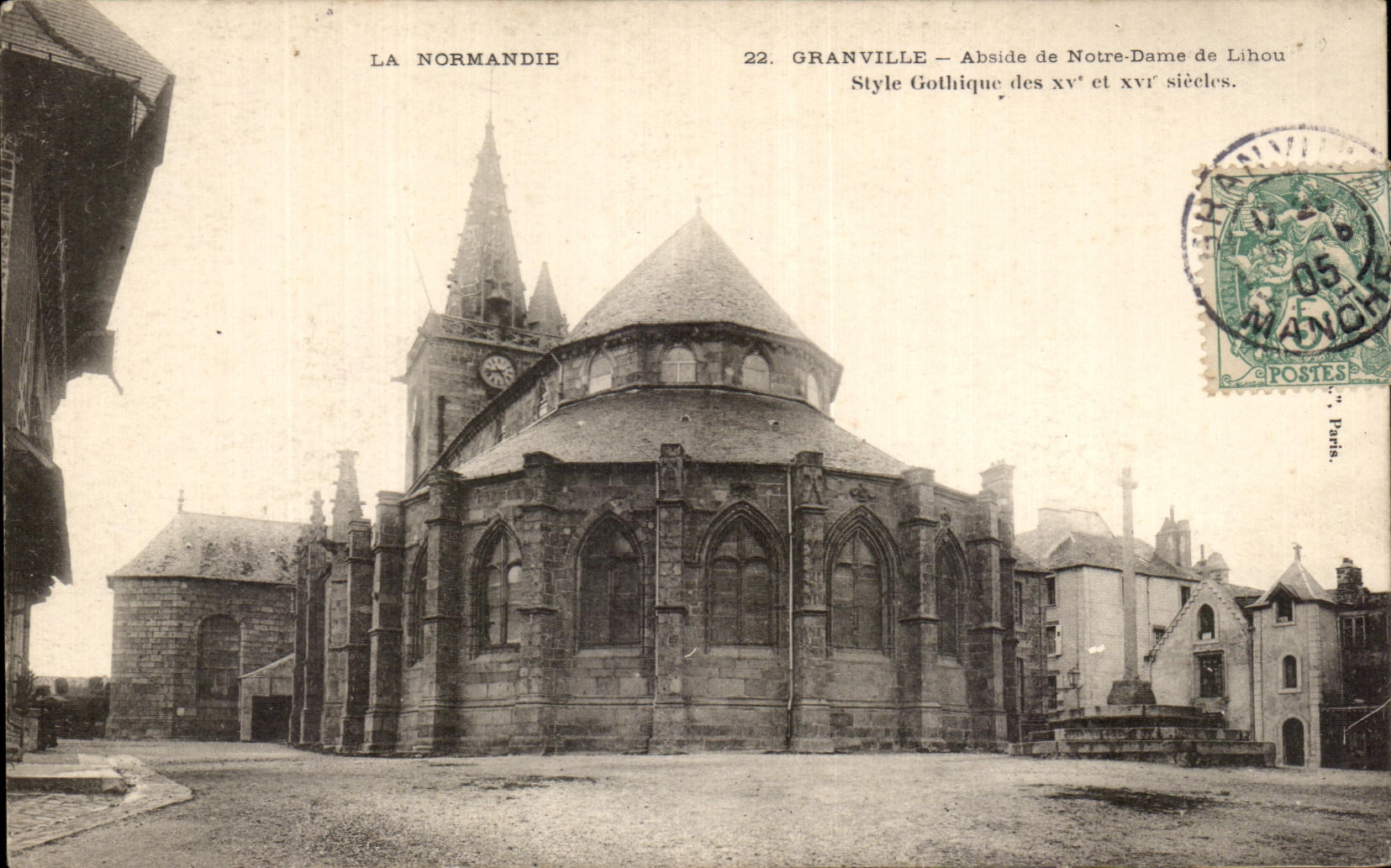 CPA la Normandie Granville Abside de Notre Dame de Lihou Style Gothique des