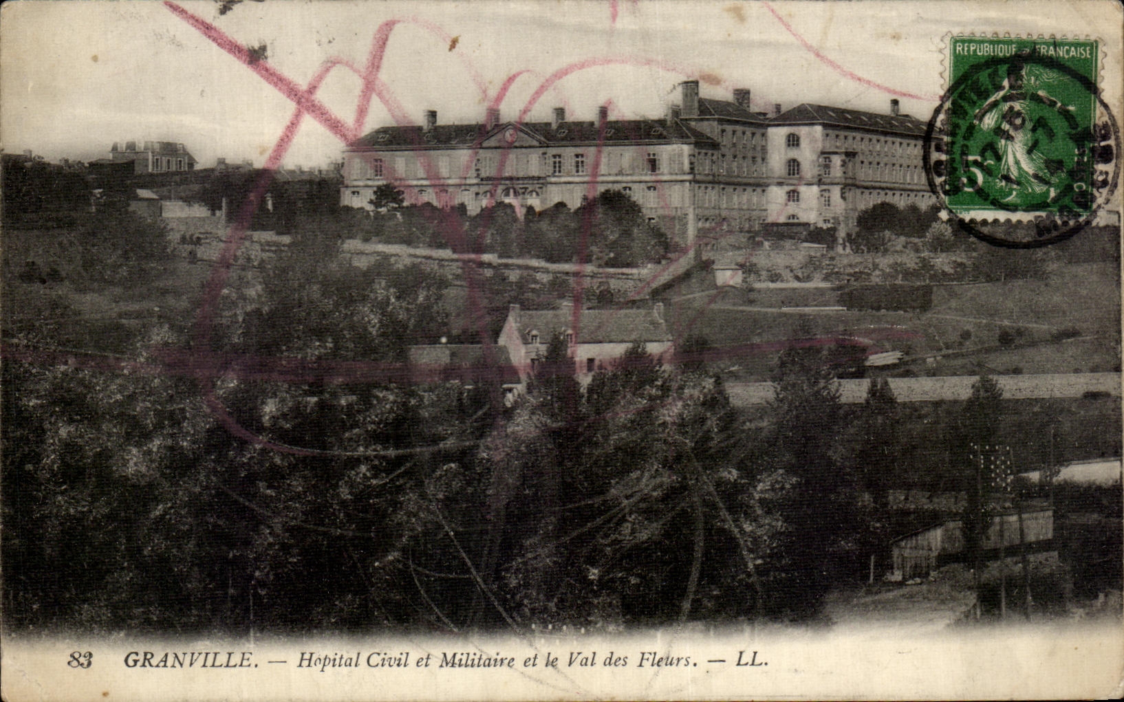 CPA Granville Hopital Civil et Militaire et le Val des Fleurs