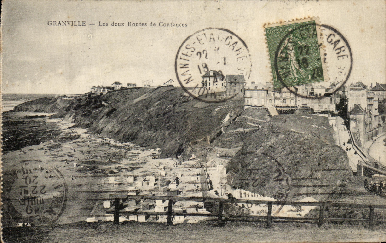 CPA Granville Les deux Routes de Coutances