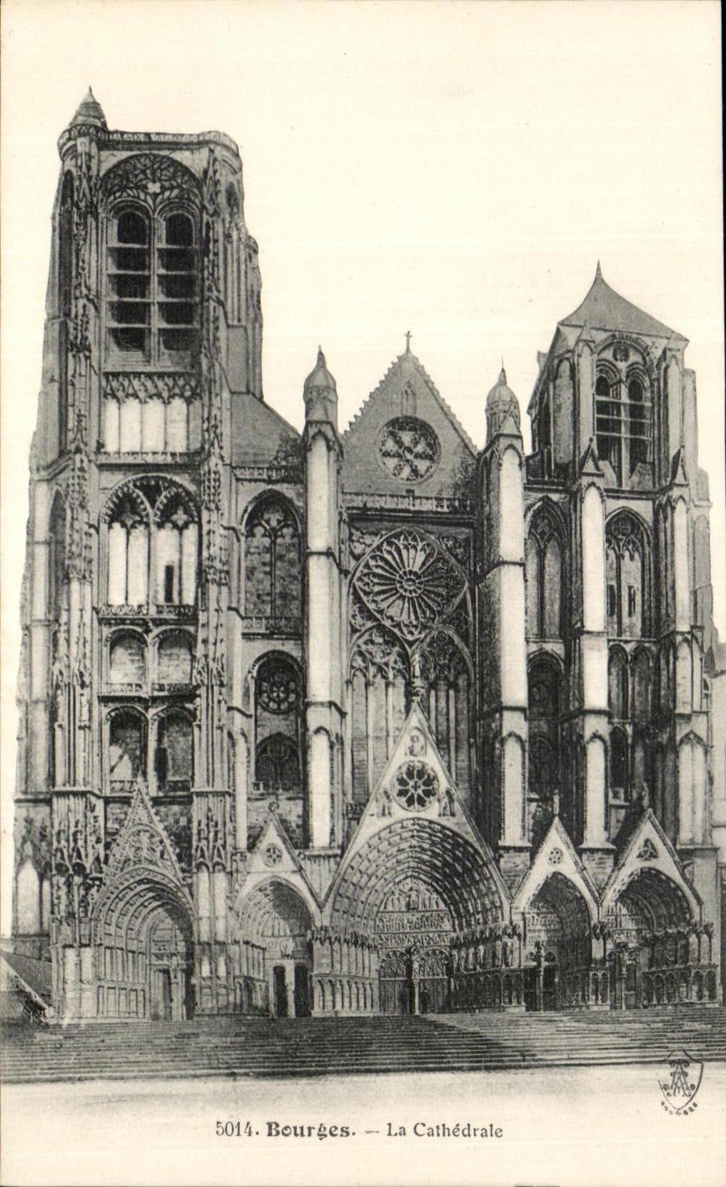 CPA Bourges la catedral