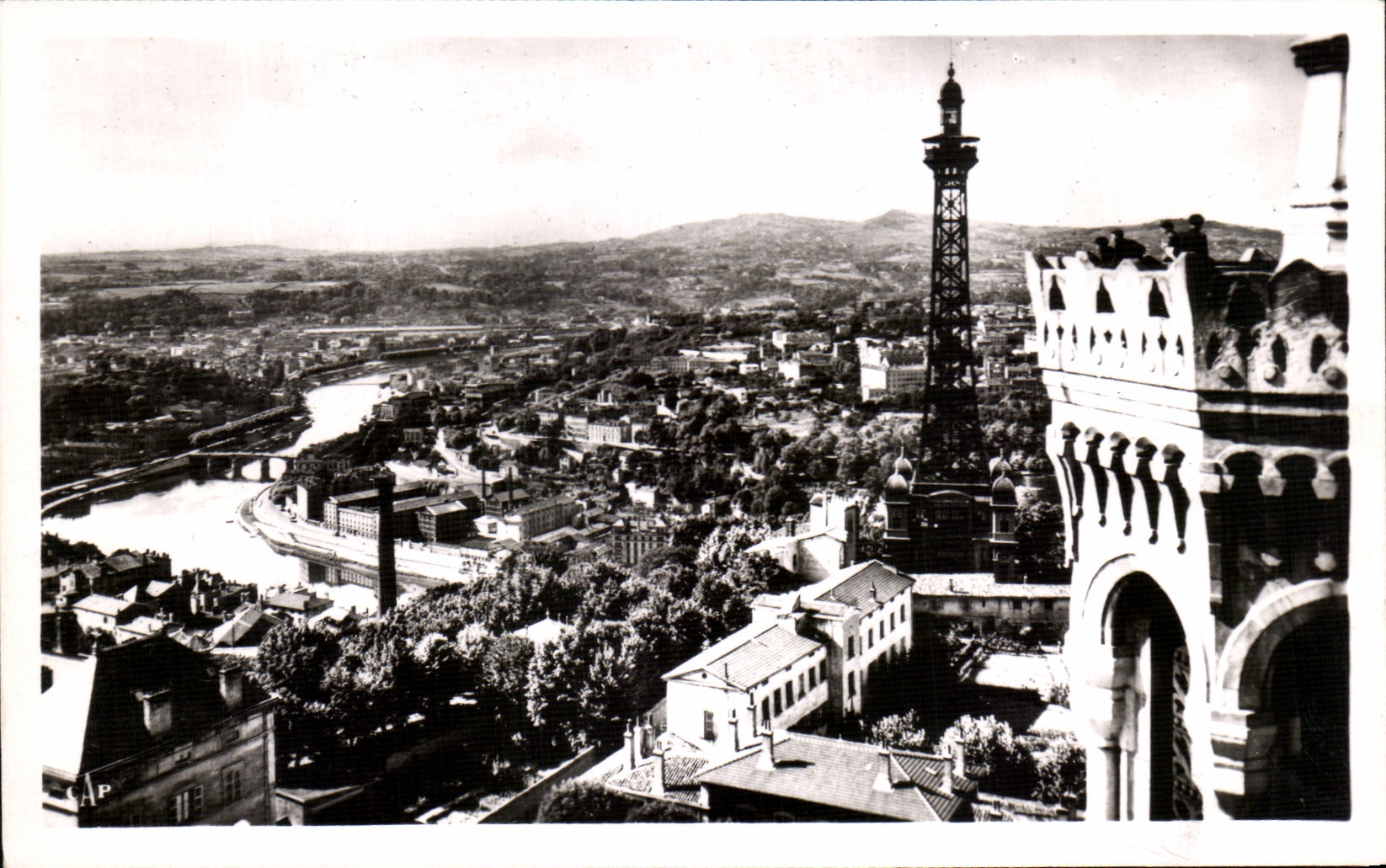 Panorama de CPA Lyon en el Saone visto de Fourviere