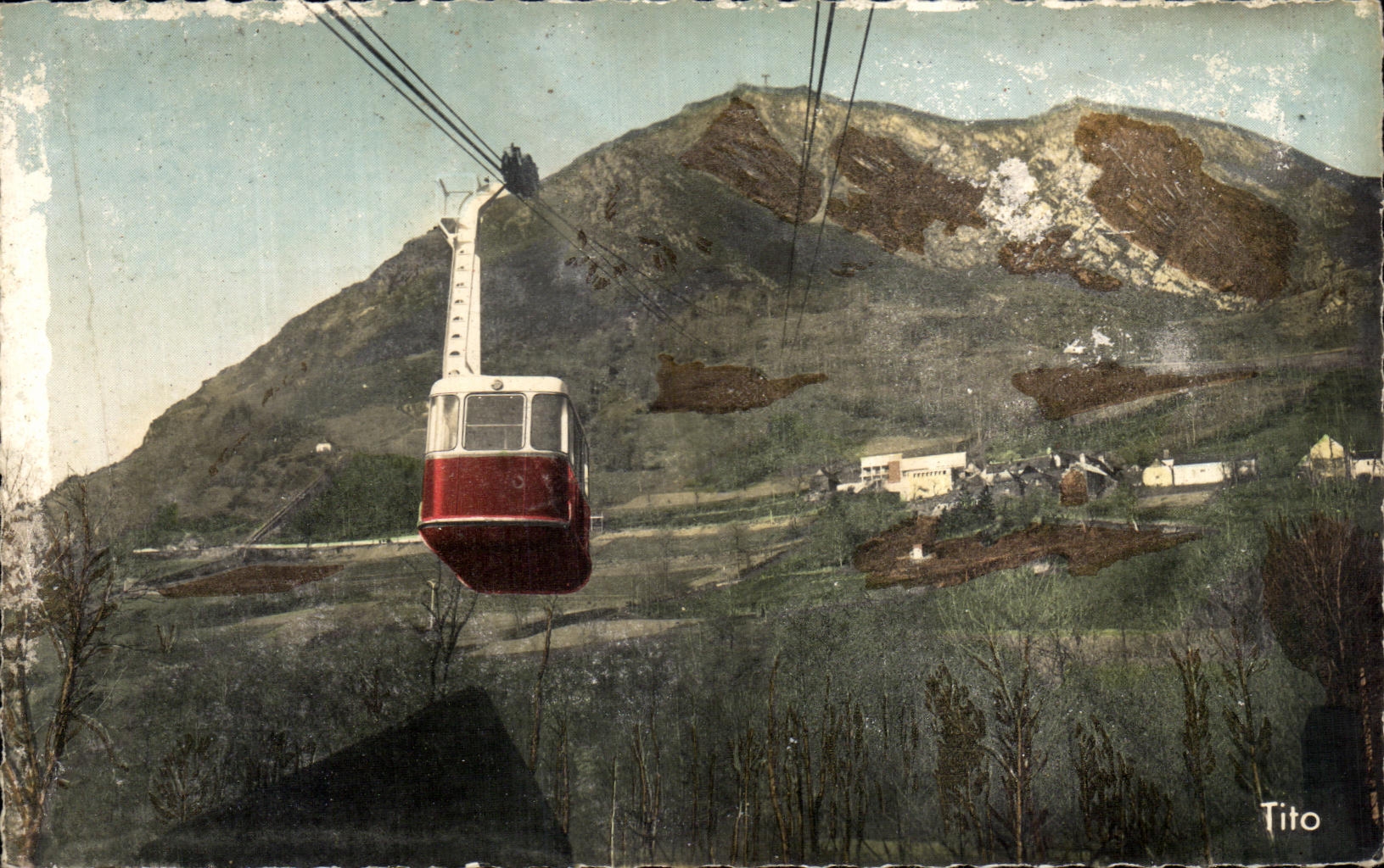 CPA Vallee D'Aure Saint Lary Pic lumiere Depart de la Cabine du telepherique