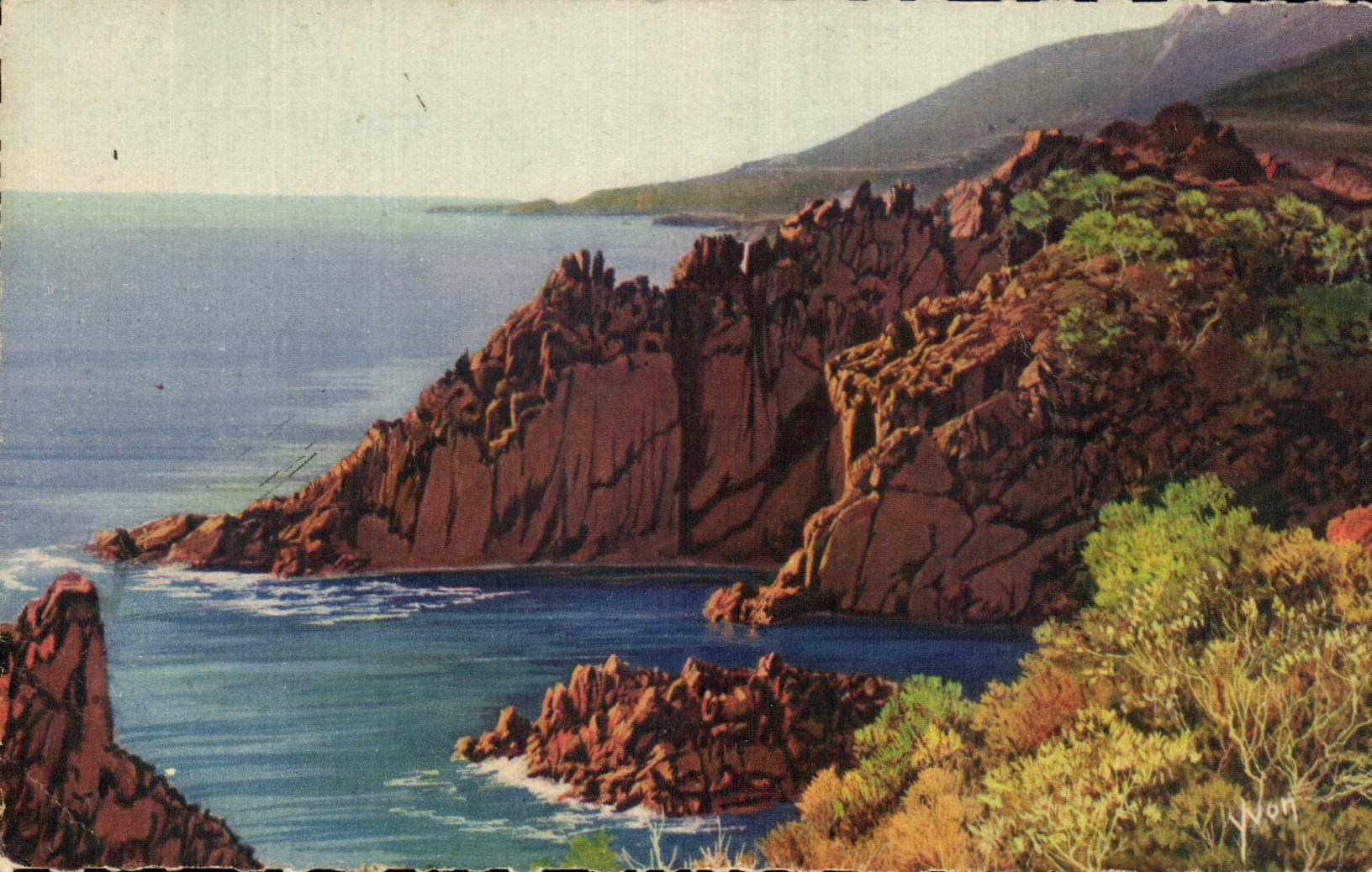 CPA La Douce France Cote d'Azur Le Trayas Les Rochers