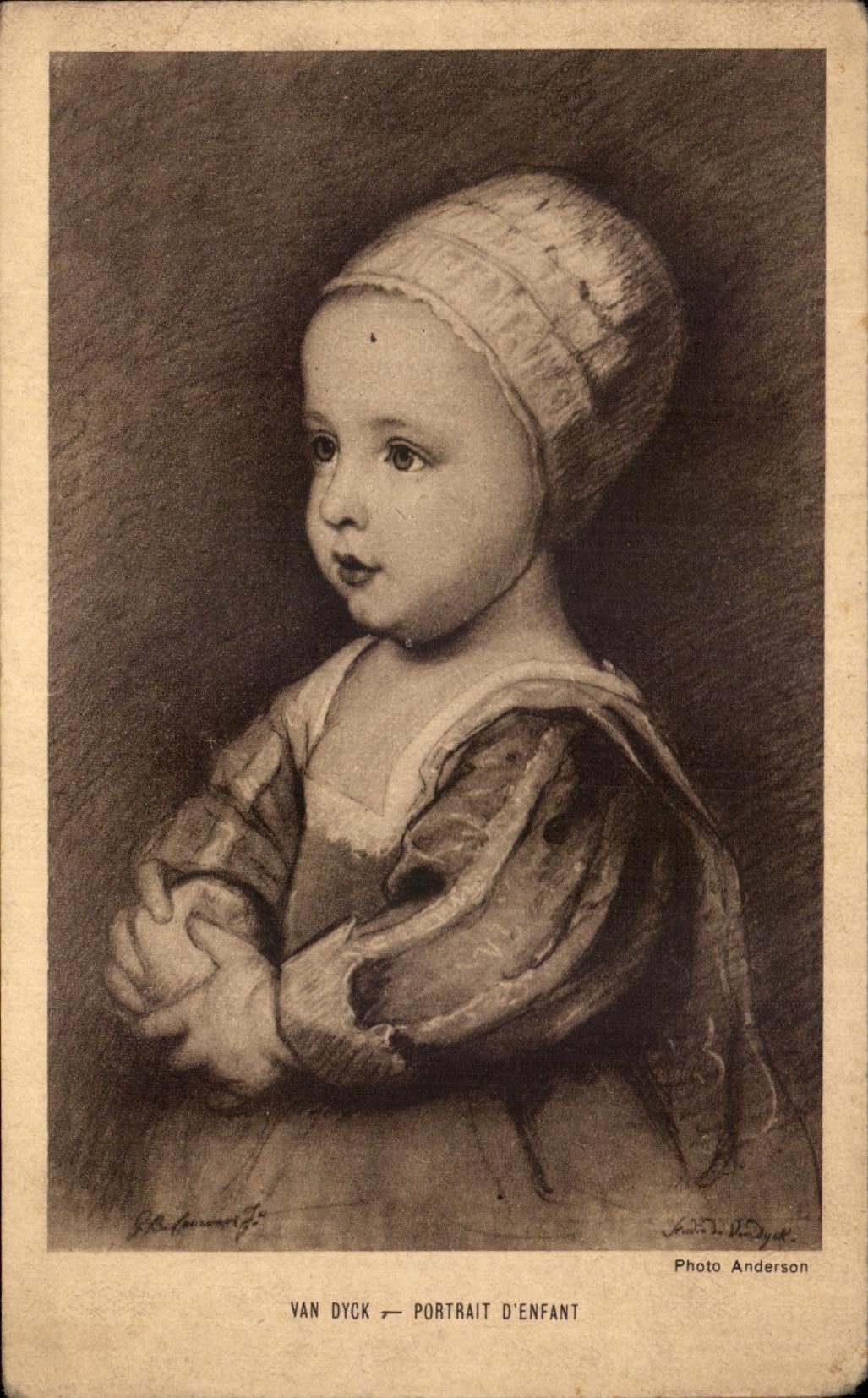 CPA Van Dyck Portait D'Enfant