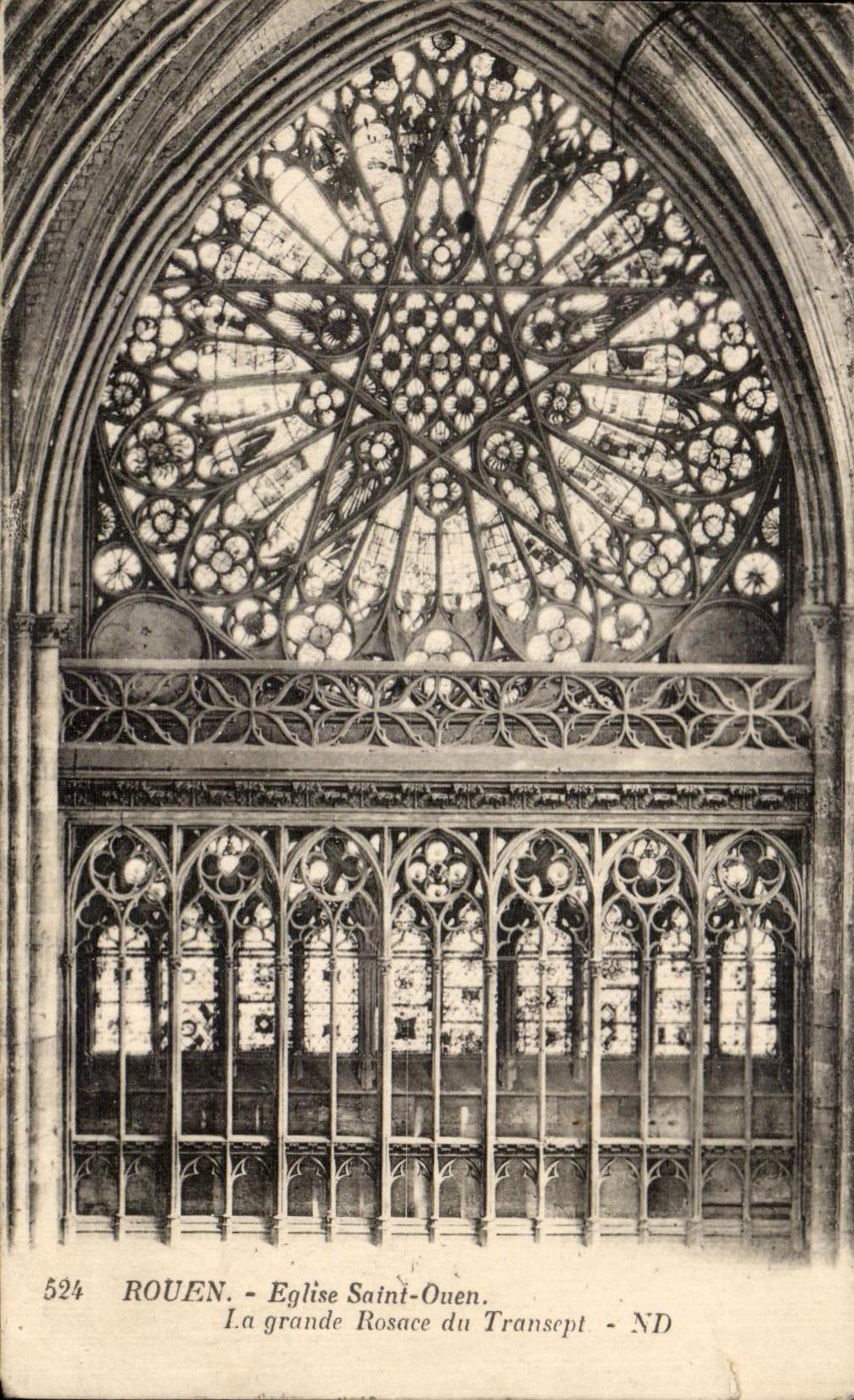 CPA Rouen Church Saint Ouen the Large Rosette Of the Transept