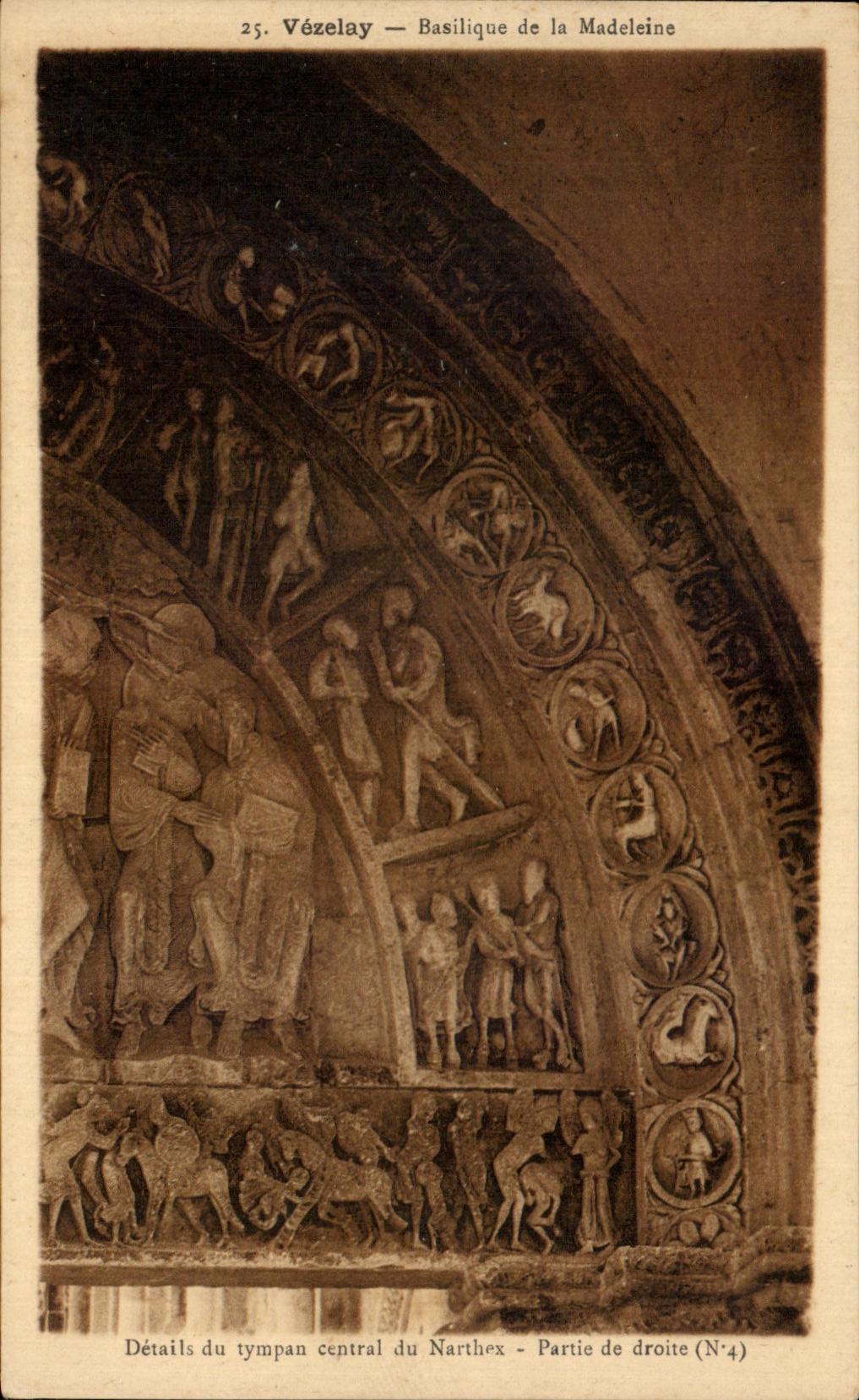 CPA Vezelay Basilica Of the Madeleine Details Of the Central Tympanum Of Narthex Partie De Right-hand side