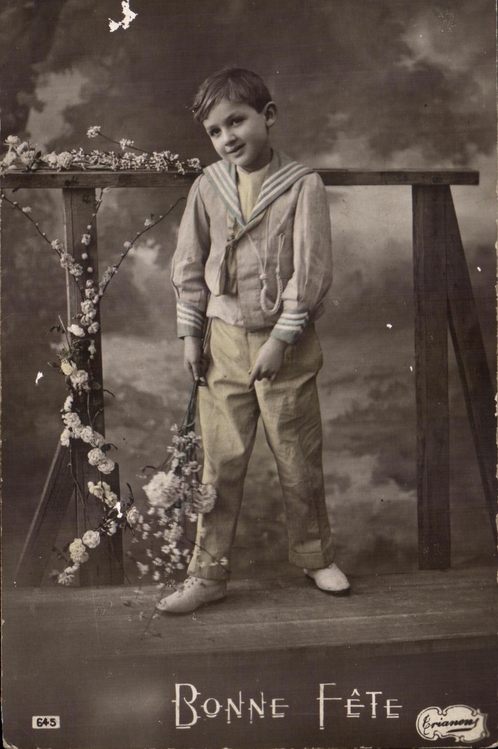 CPA Fantaisie Bonne Fete Enfant Garcon 