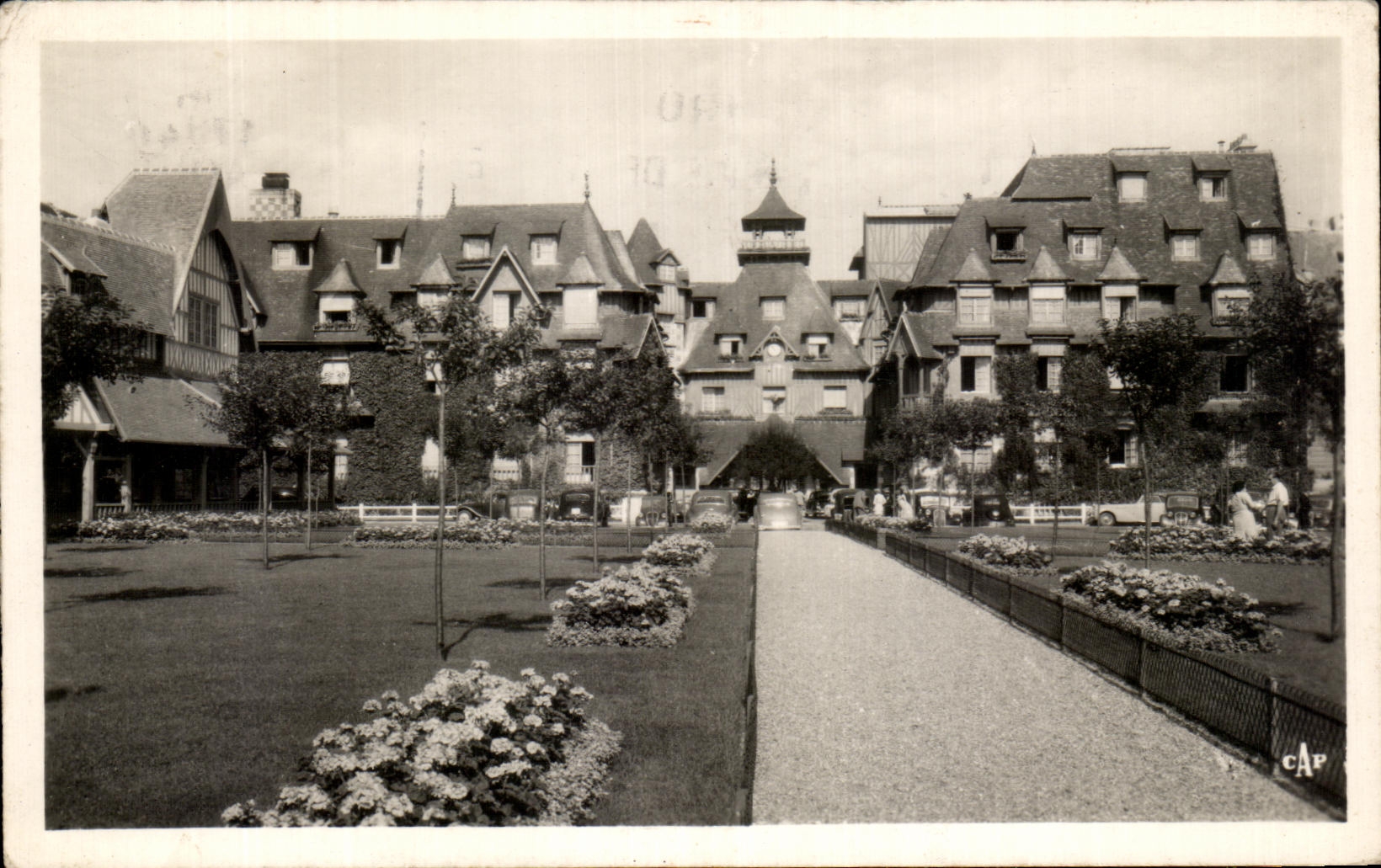 CPA Deauville Flowered Beach Normandy