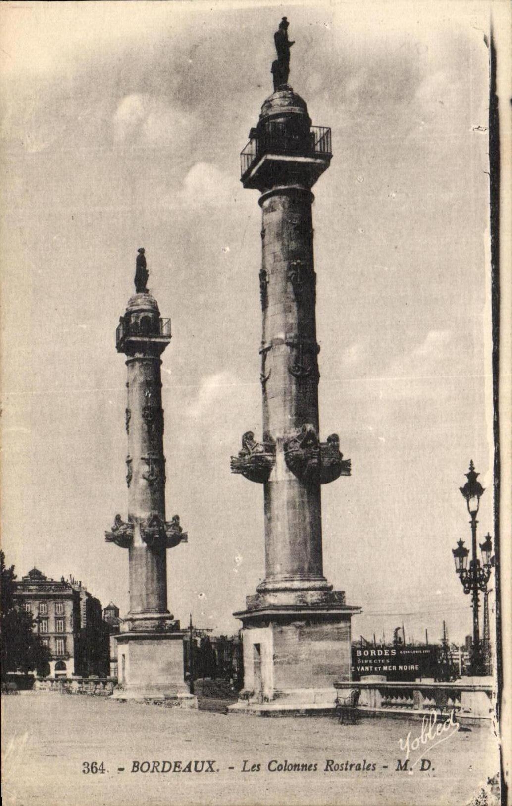 CPA Bordeaux the Rostrales Columns